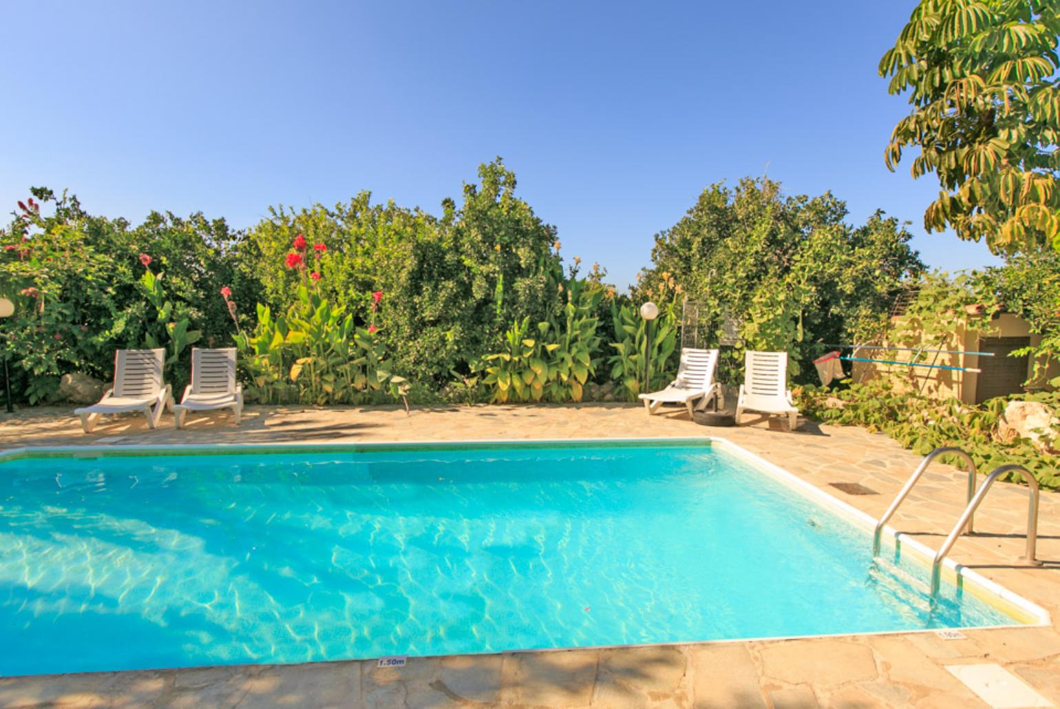 Private pool with terrace area