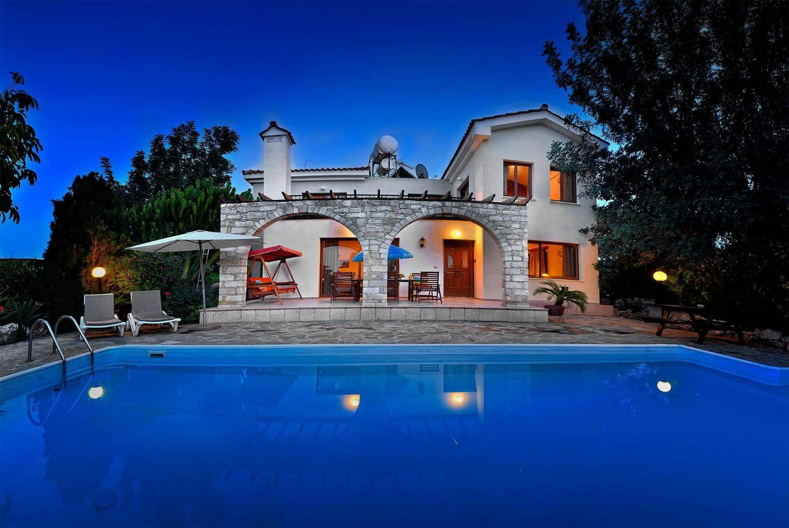 Private pool with terrace area