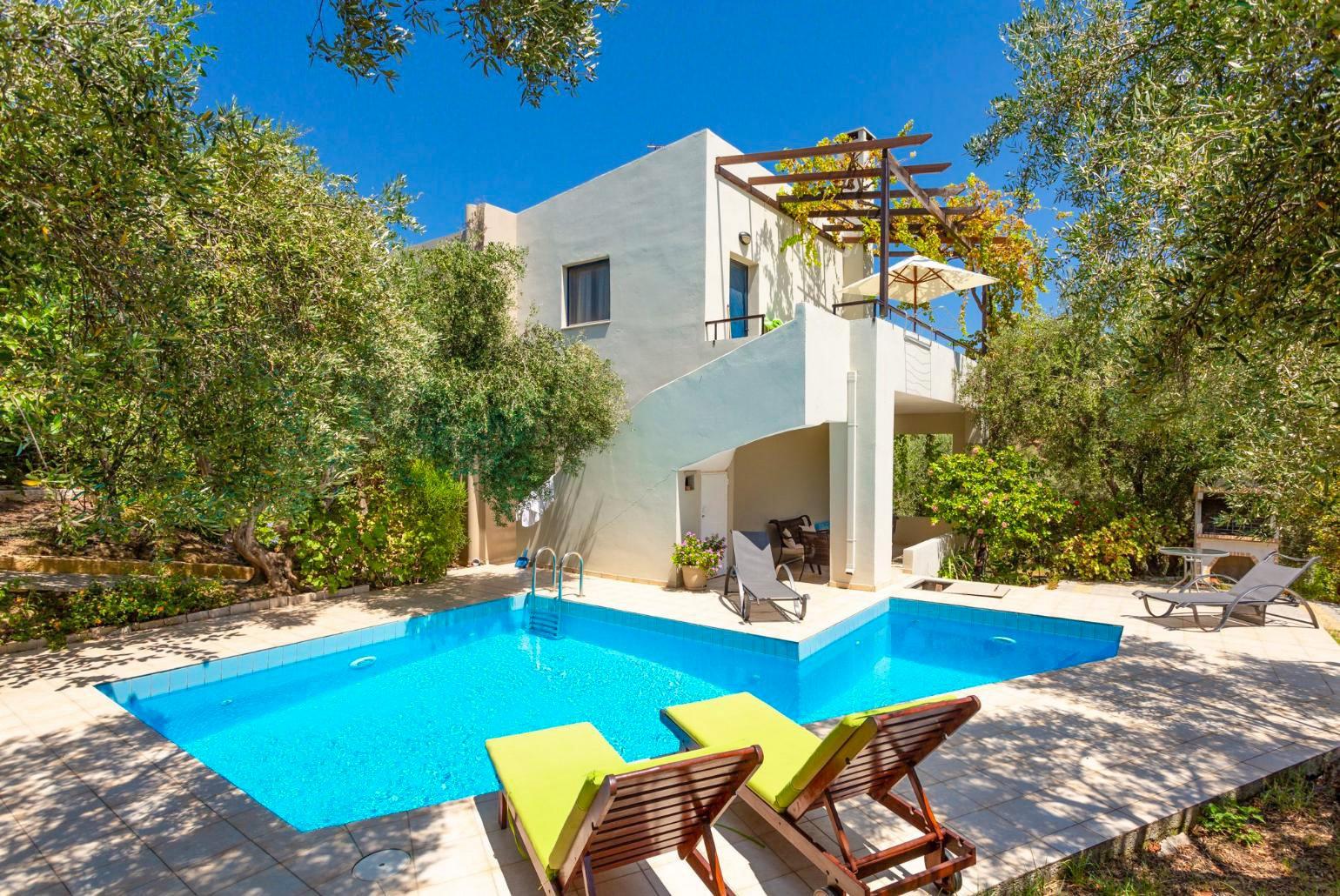 ,Beautiful villa with private pool, terrace, and garden