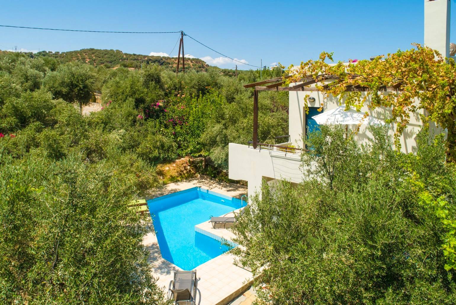 Aerial view of Villa Dimitra