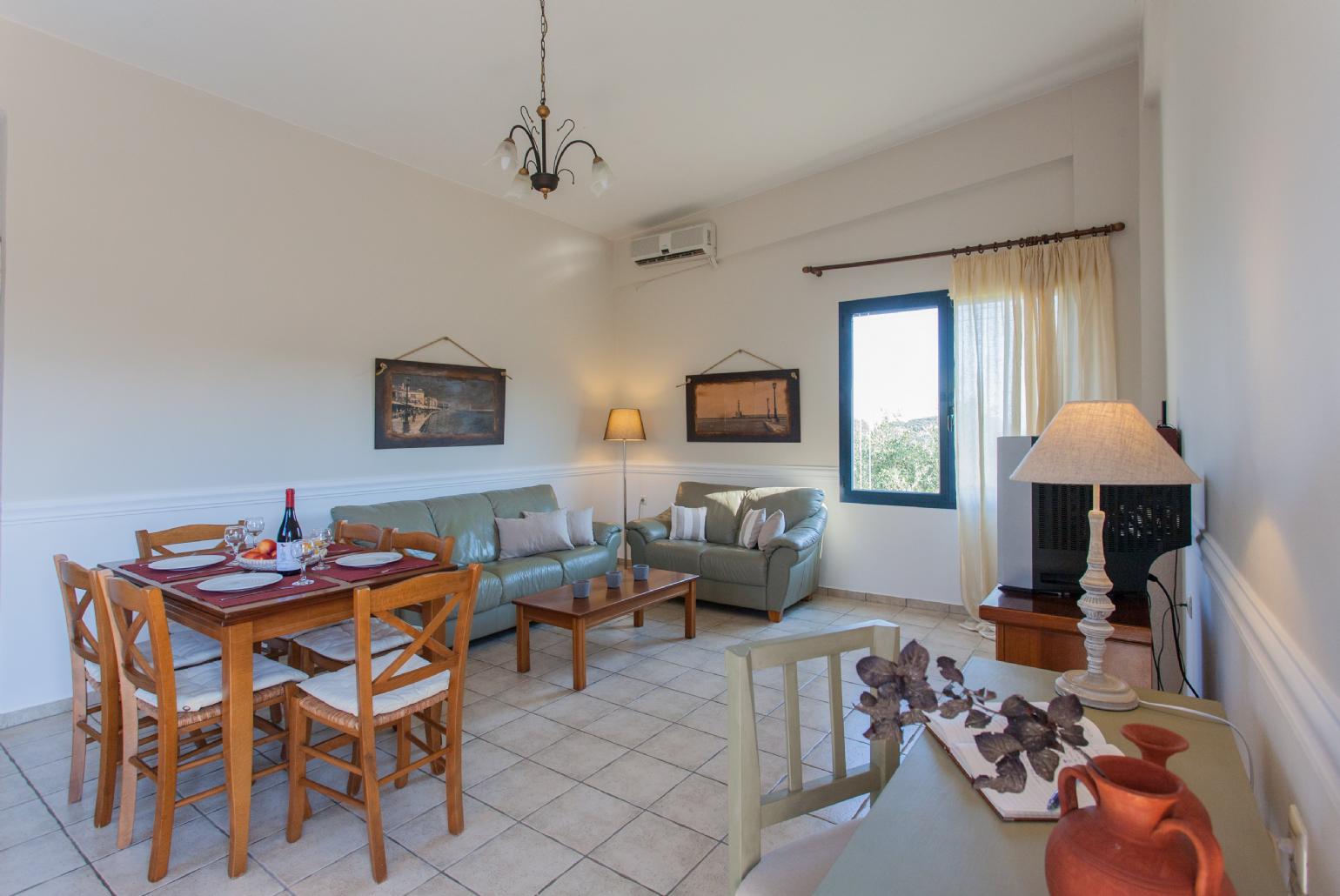 Open living/dining area