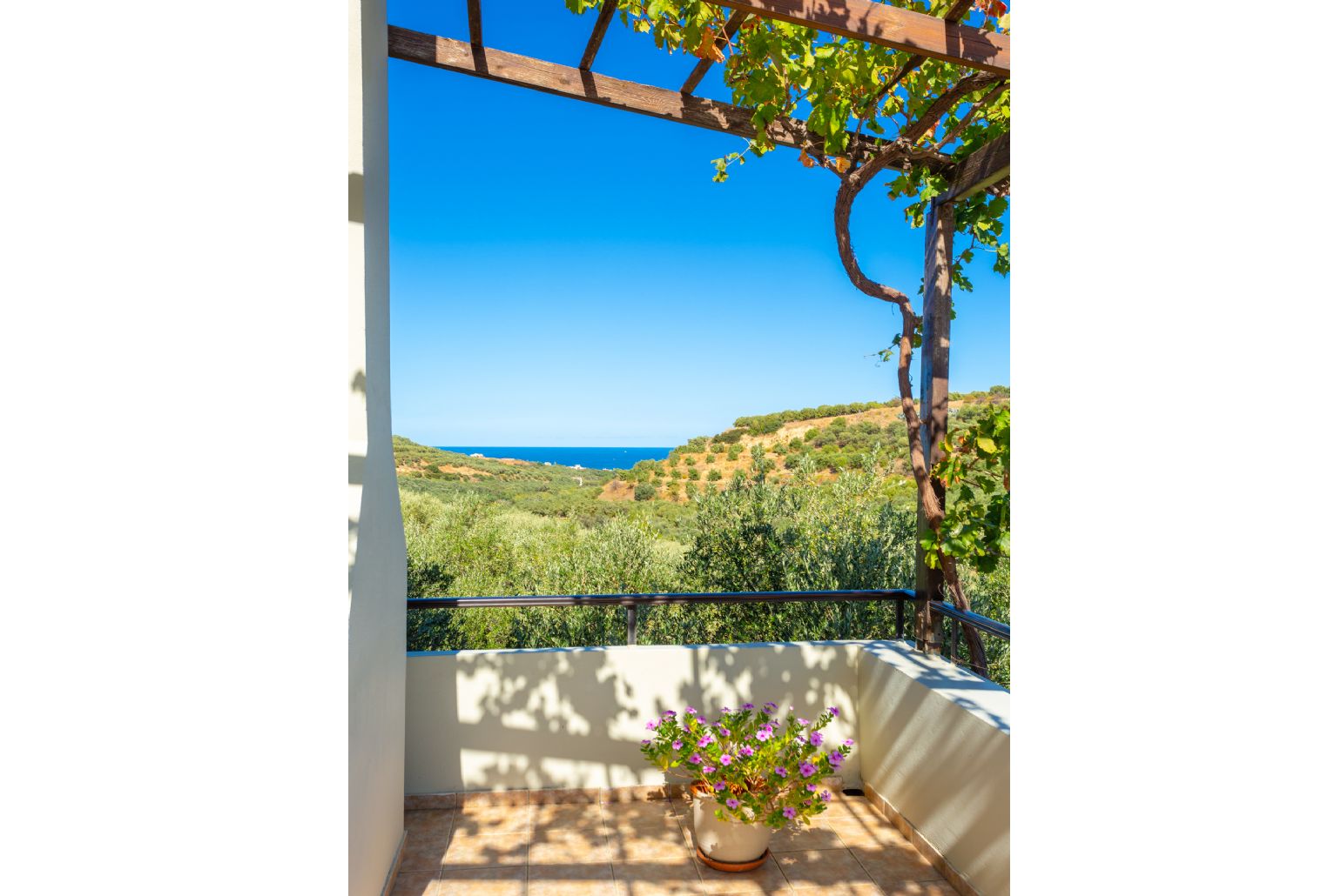 Upper terrace with sea views