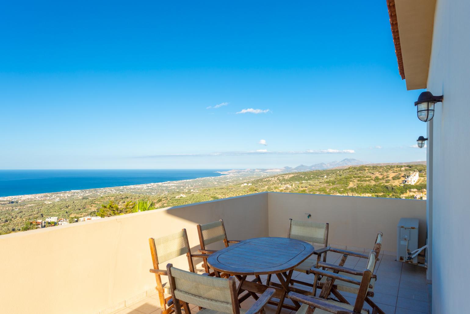 Balcony with panoramic sea views