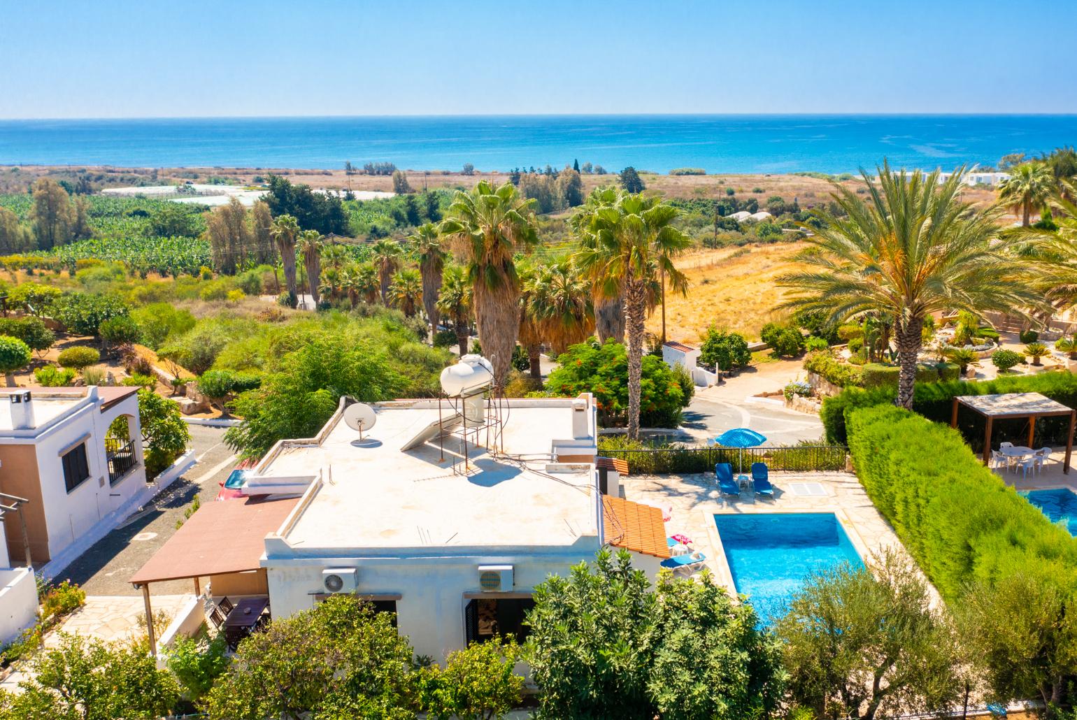 Aerial view of Villa Lela Tria