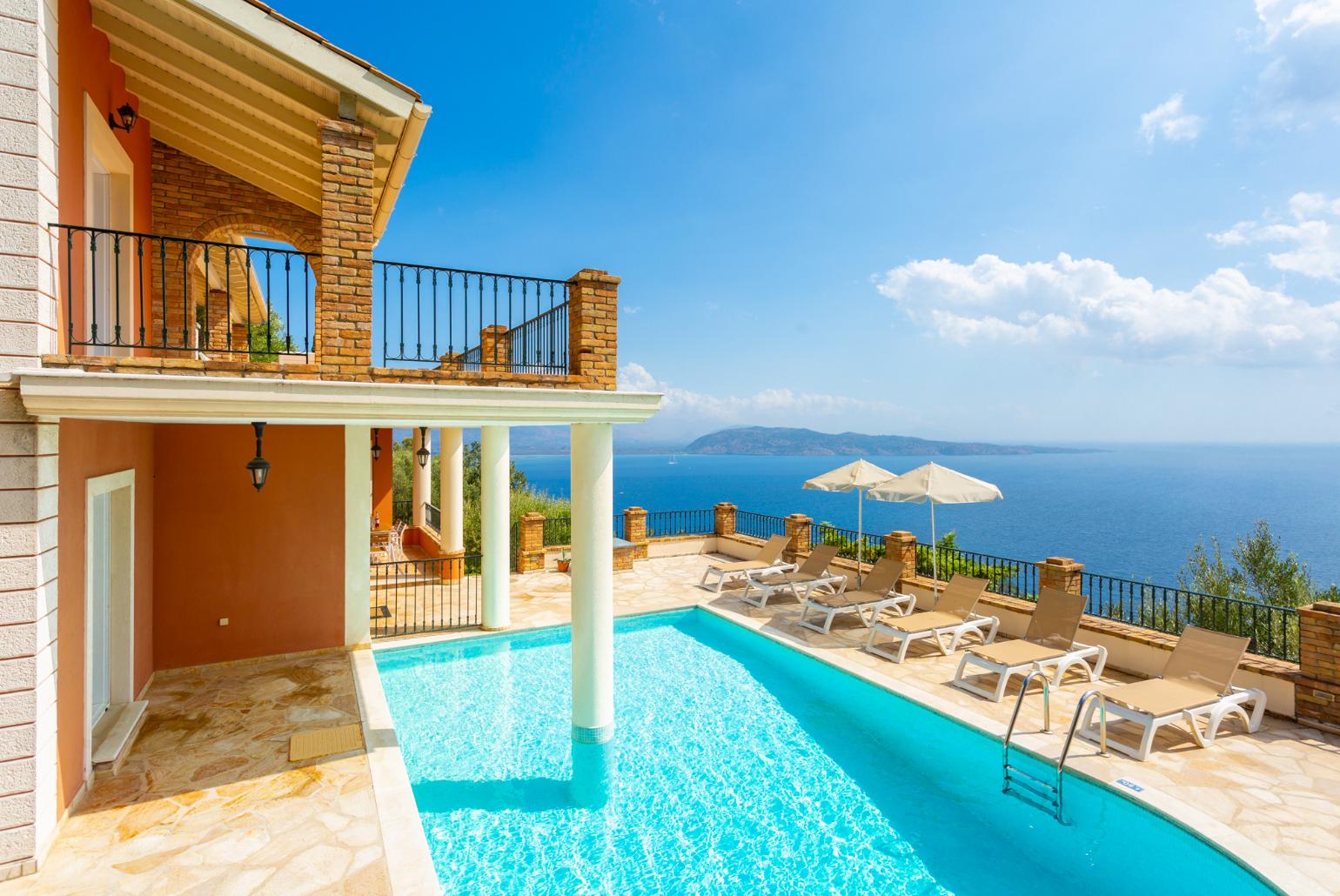 Beautiful villa with private pool and terrace with panoramic sea views