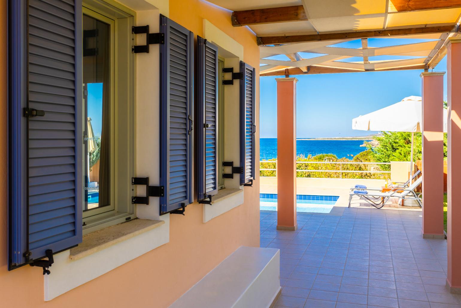 Terrace area with sea views