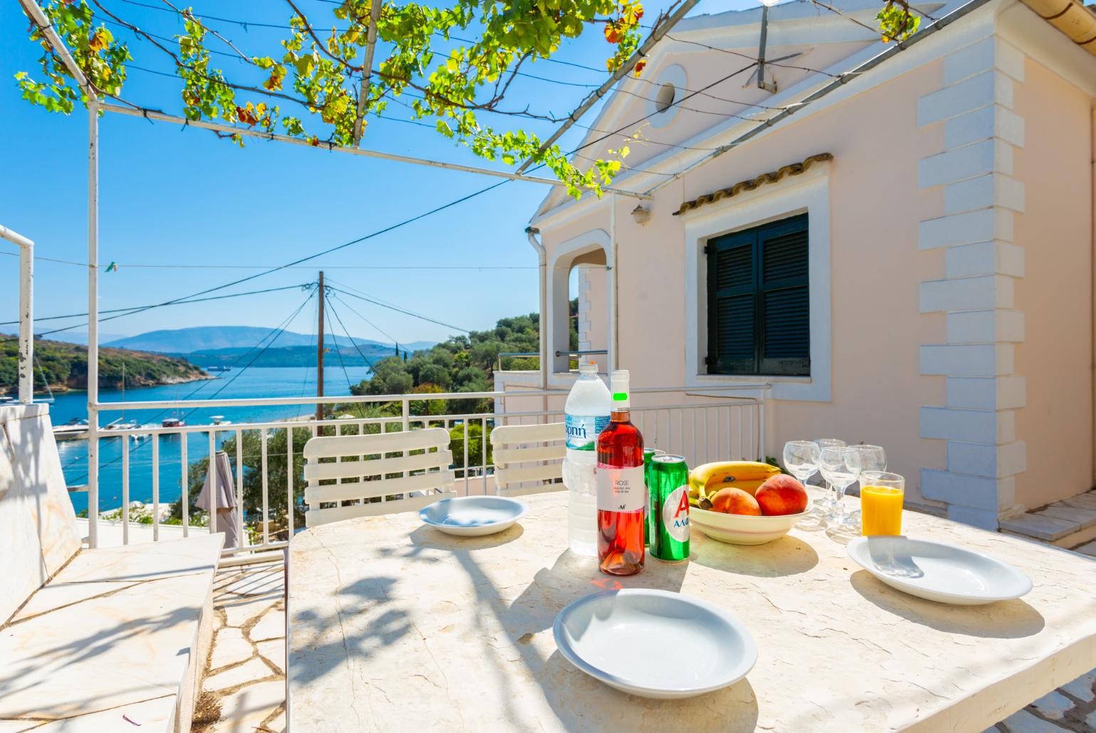 Terrace area with sea views