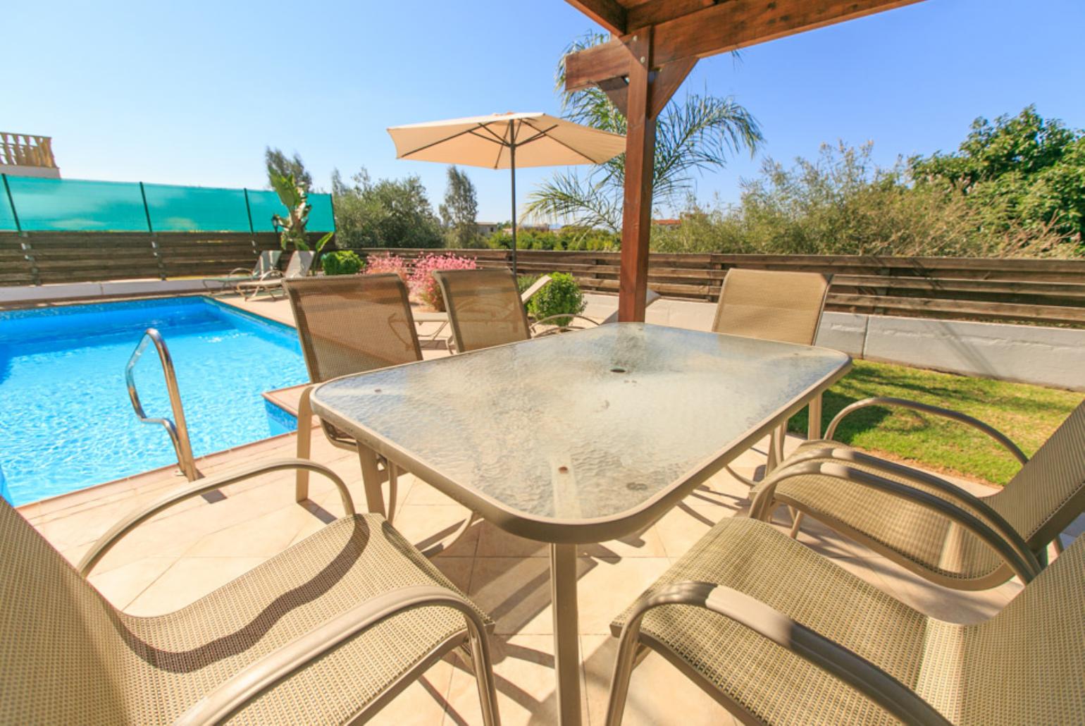 Private pool with terrace and garden area