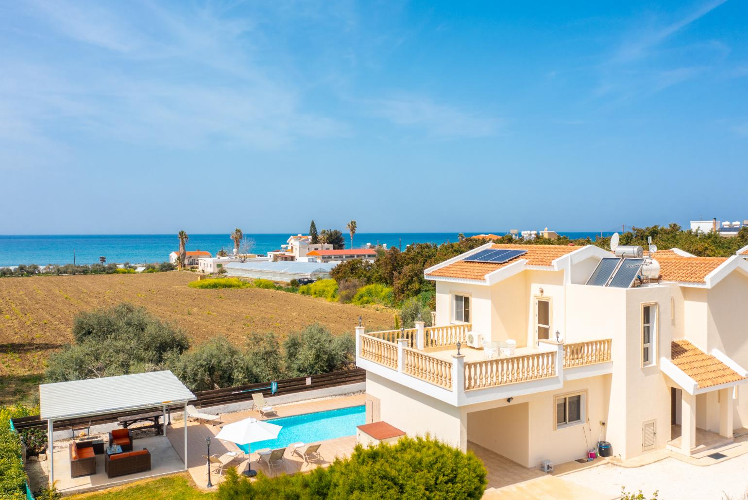 Aerial view of Villa Rose