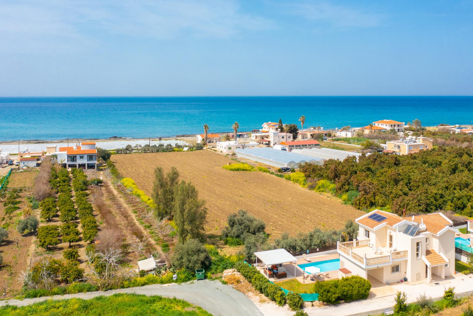 Aerial view of Villa Rose