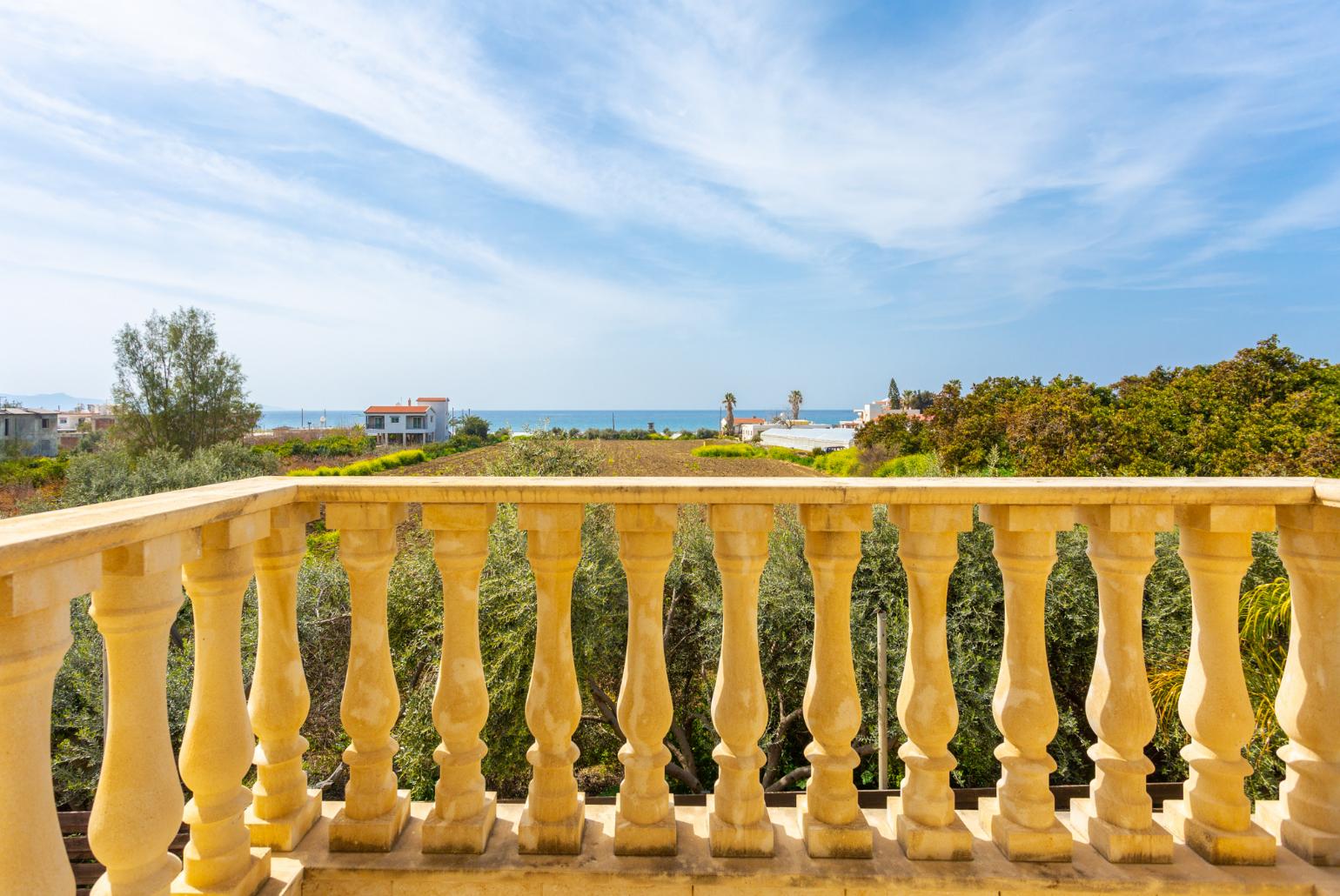 Balcony with sea views