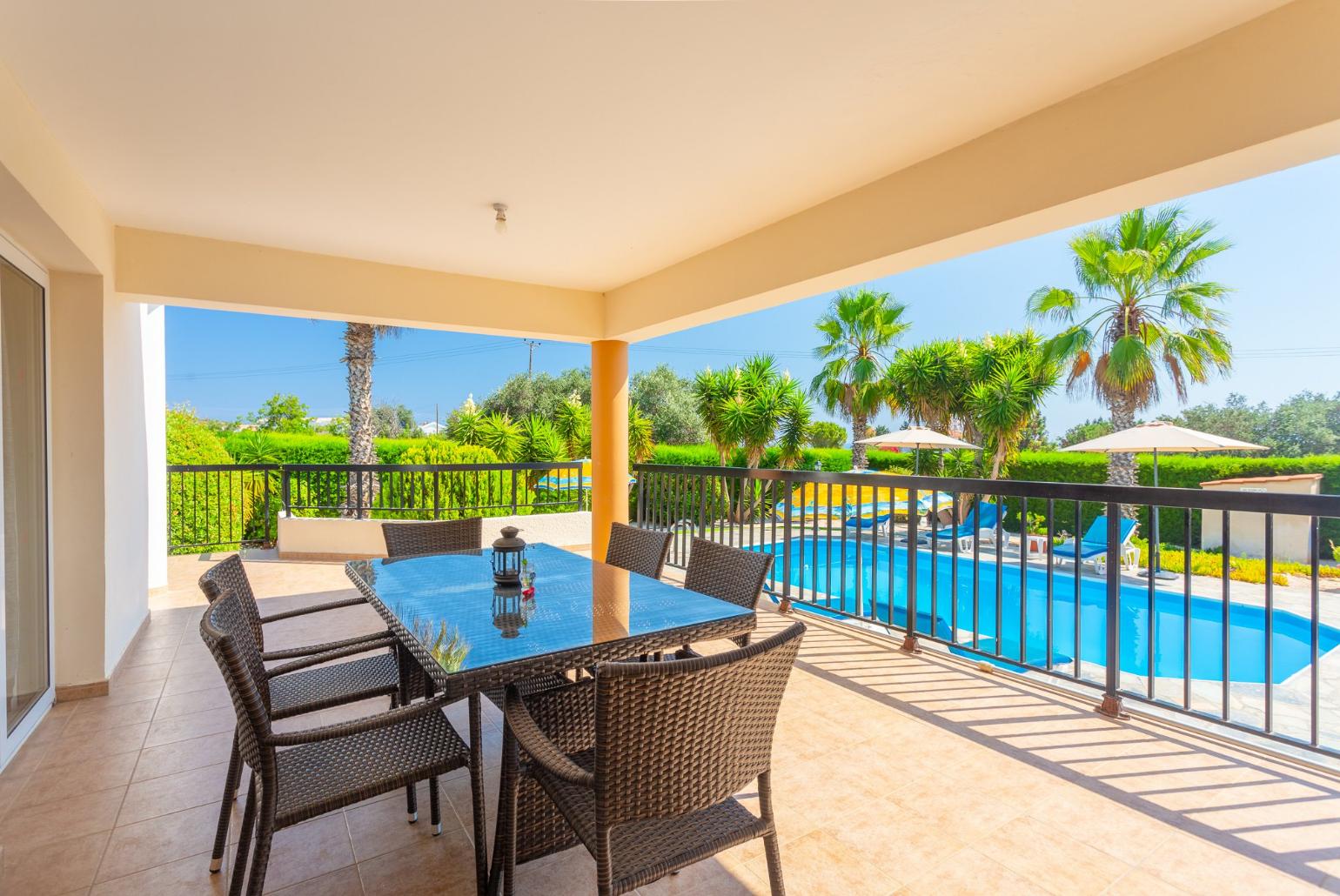 Deck and outdoor dining area