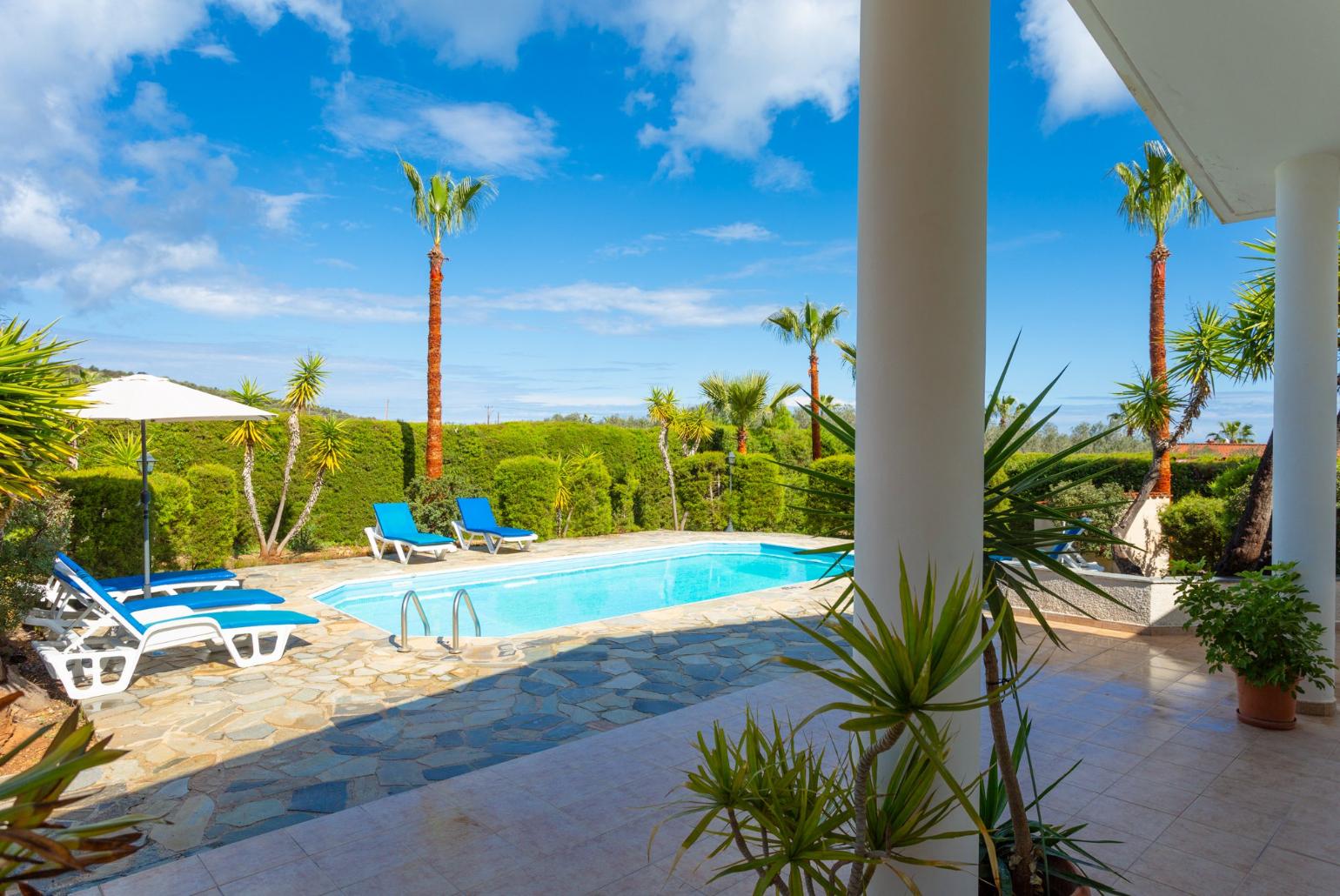 Private pool and terrace area