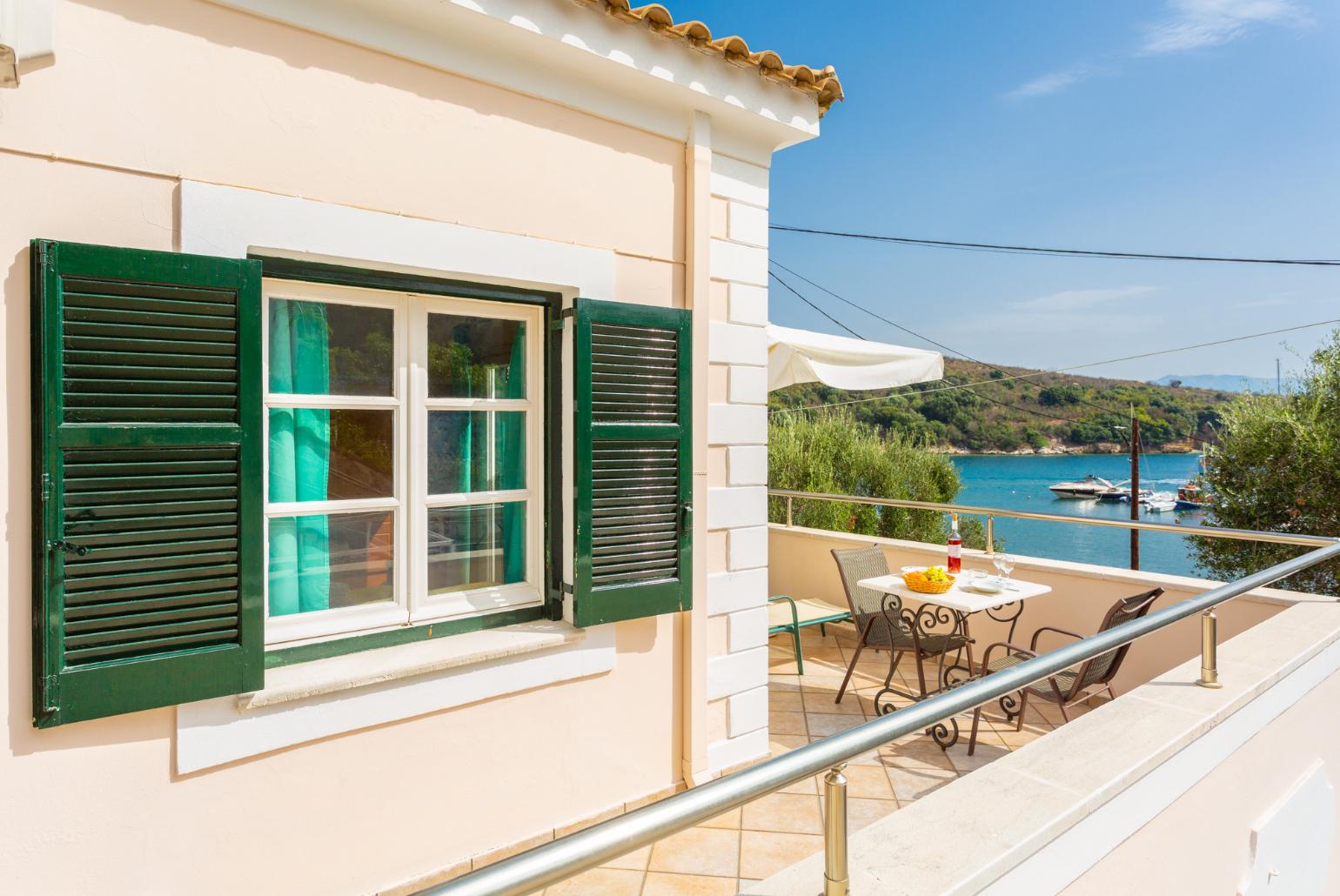 Terrace area with sea views