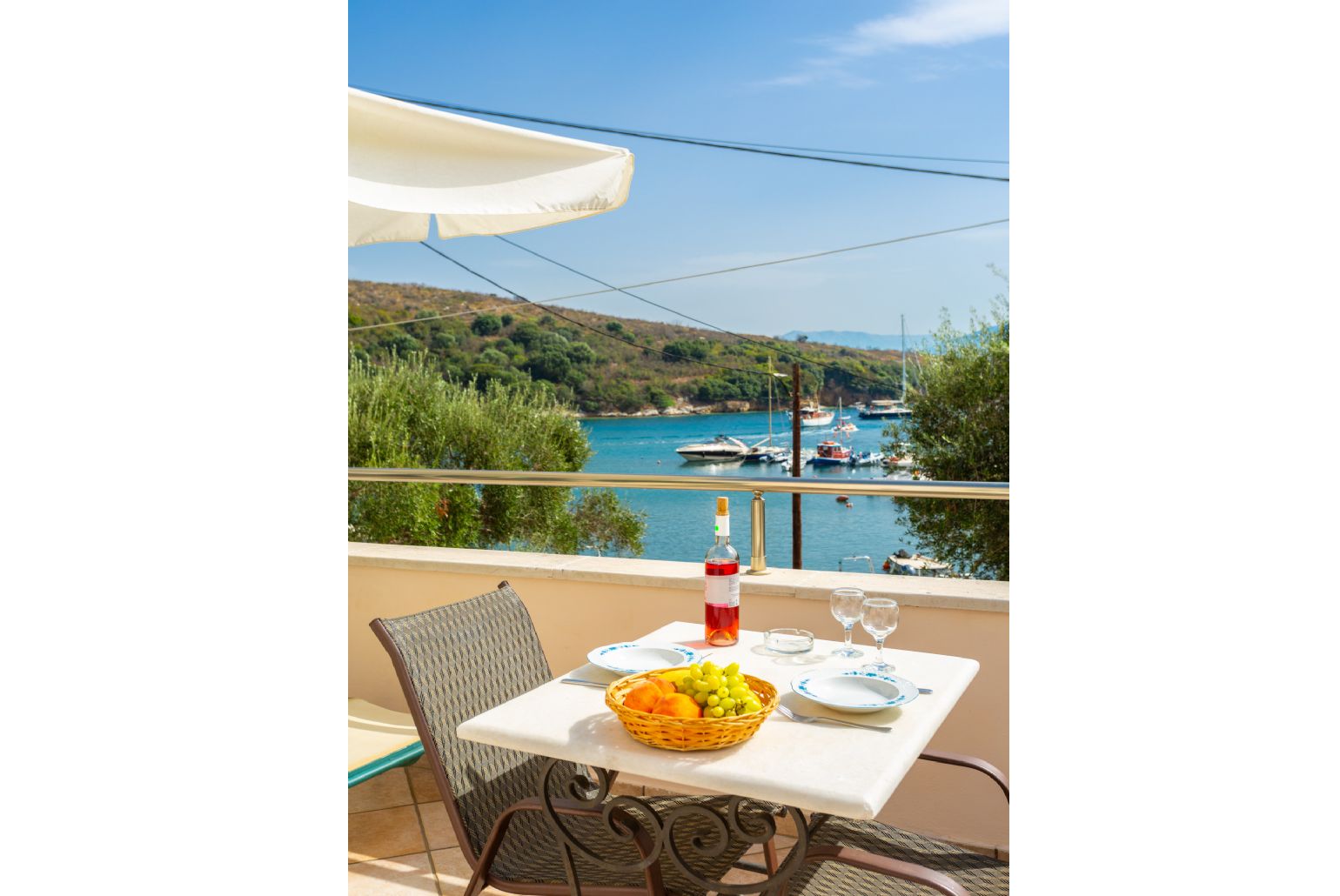 Terrace area with sea views