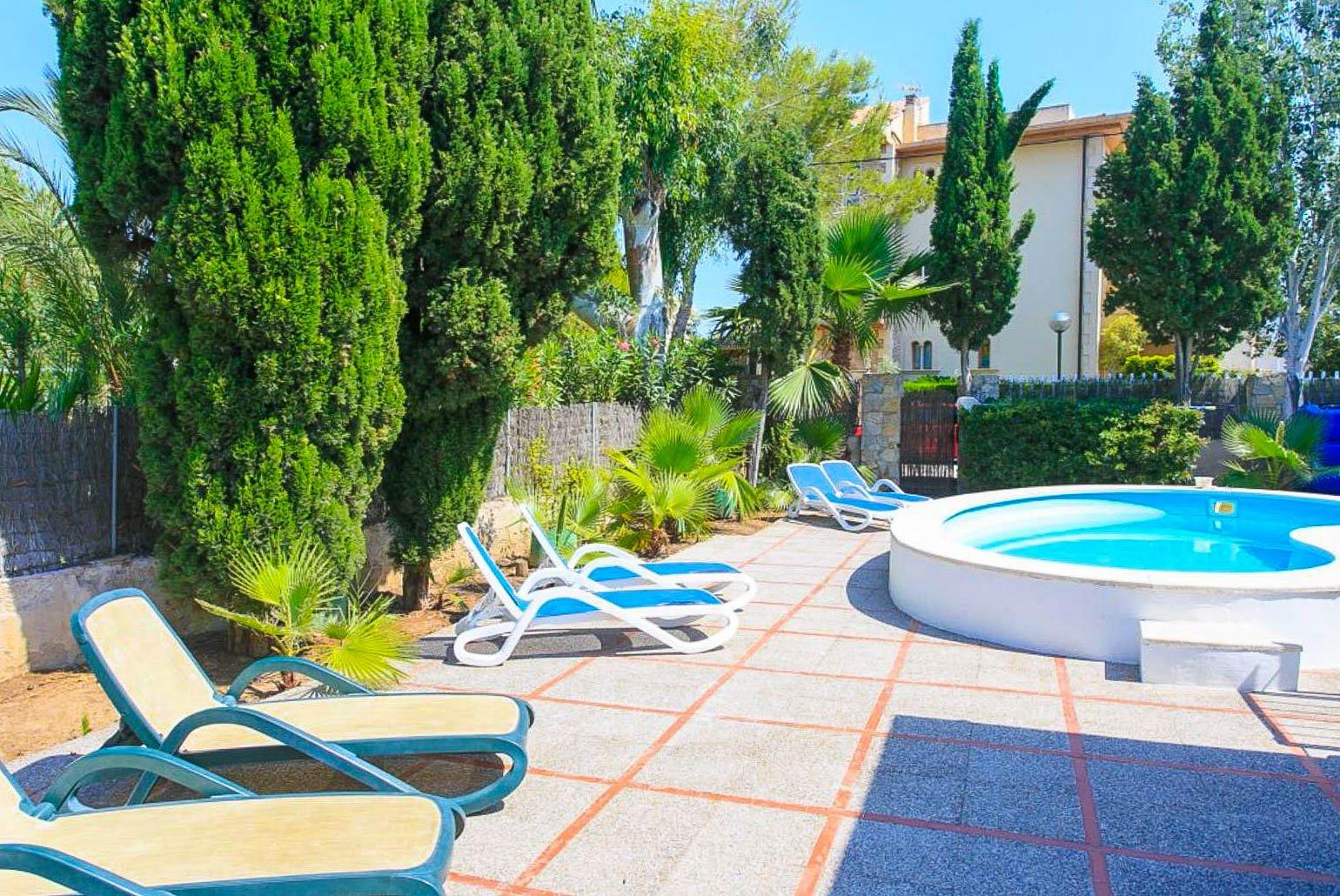 Private pool with terrace area