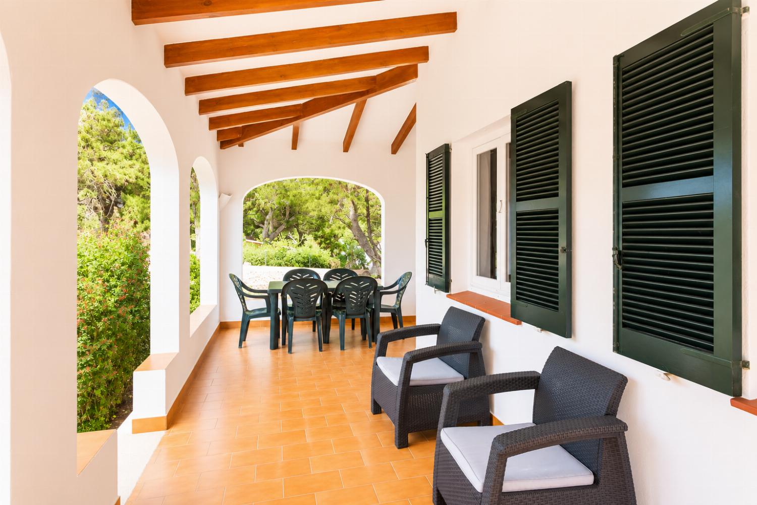 Sheltered terrace area