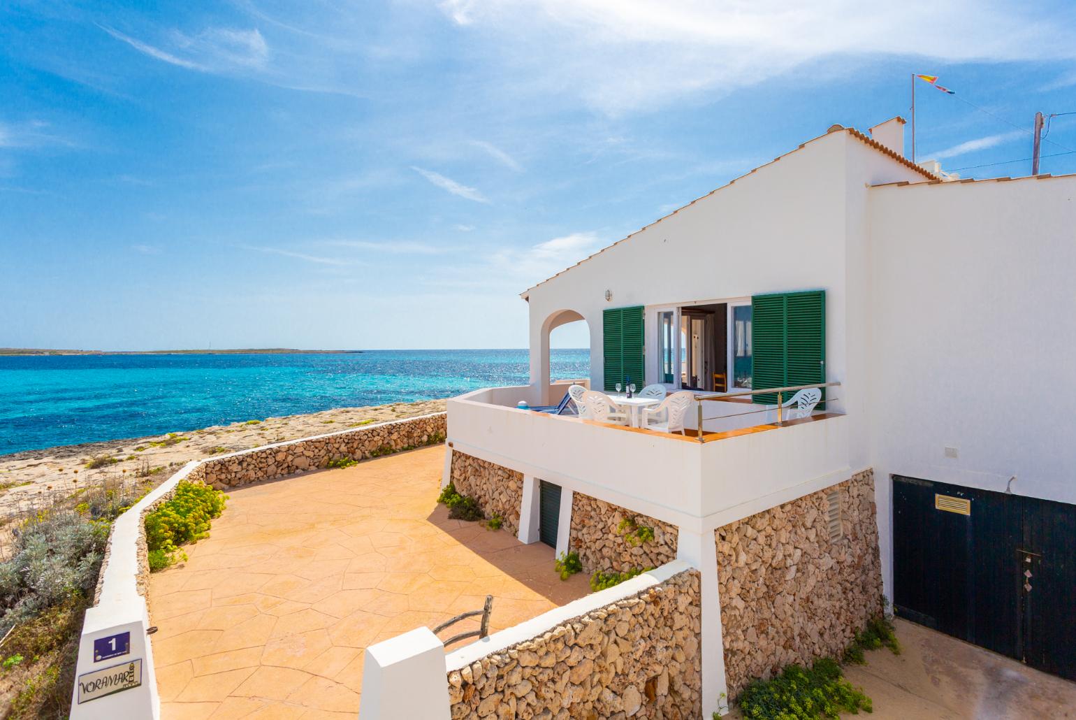 Beautiful seafront villa with private terraces and panoramic sea views