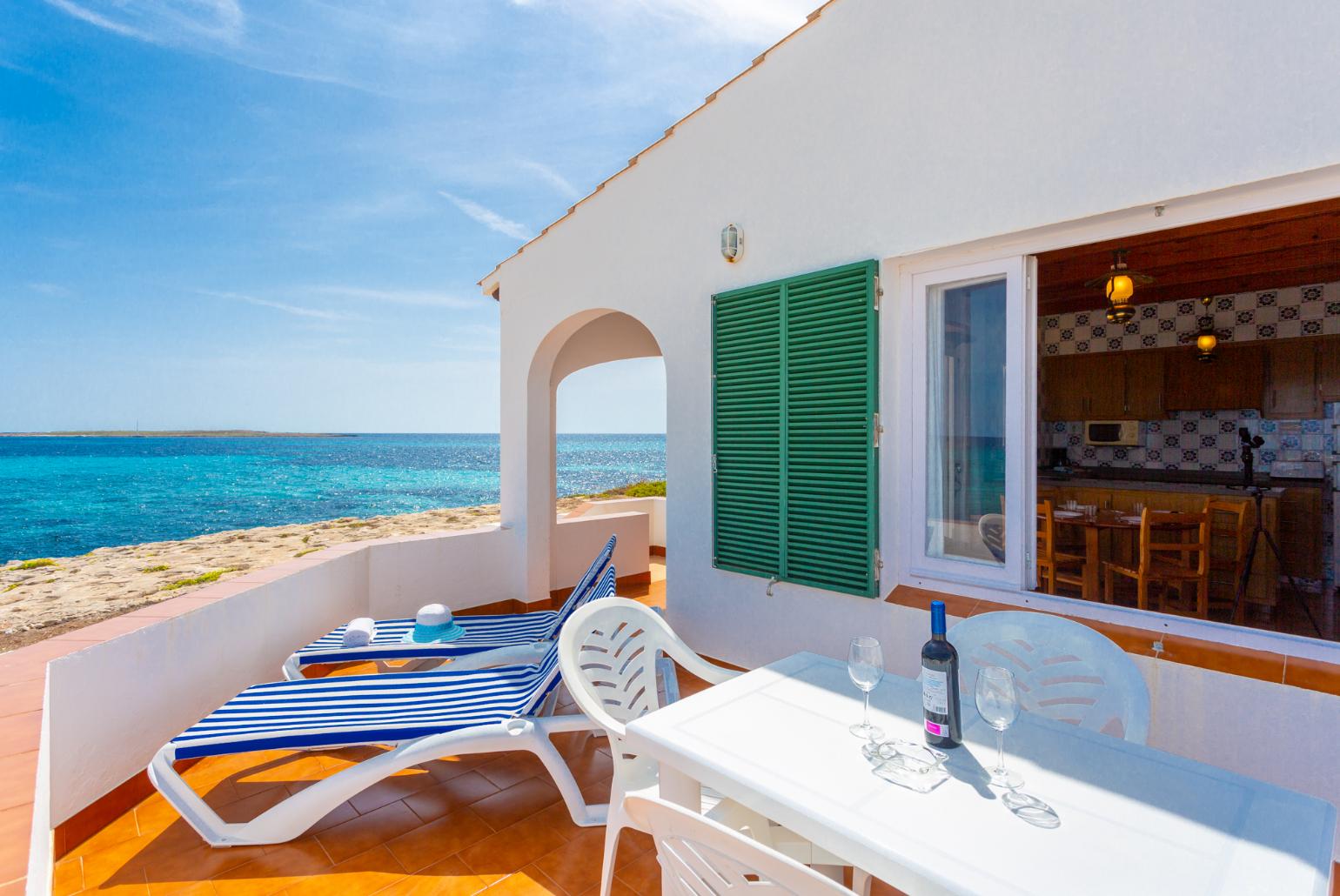 Terrace area with panoramic sea views