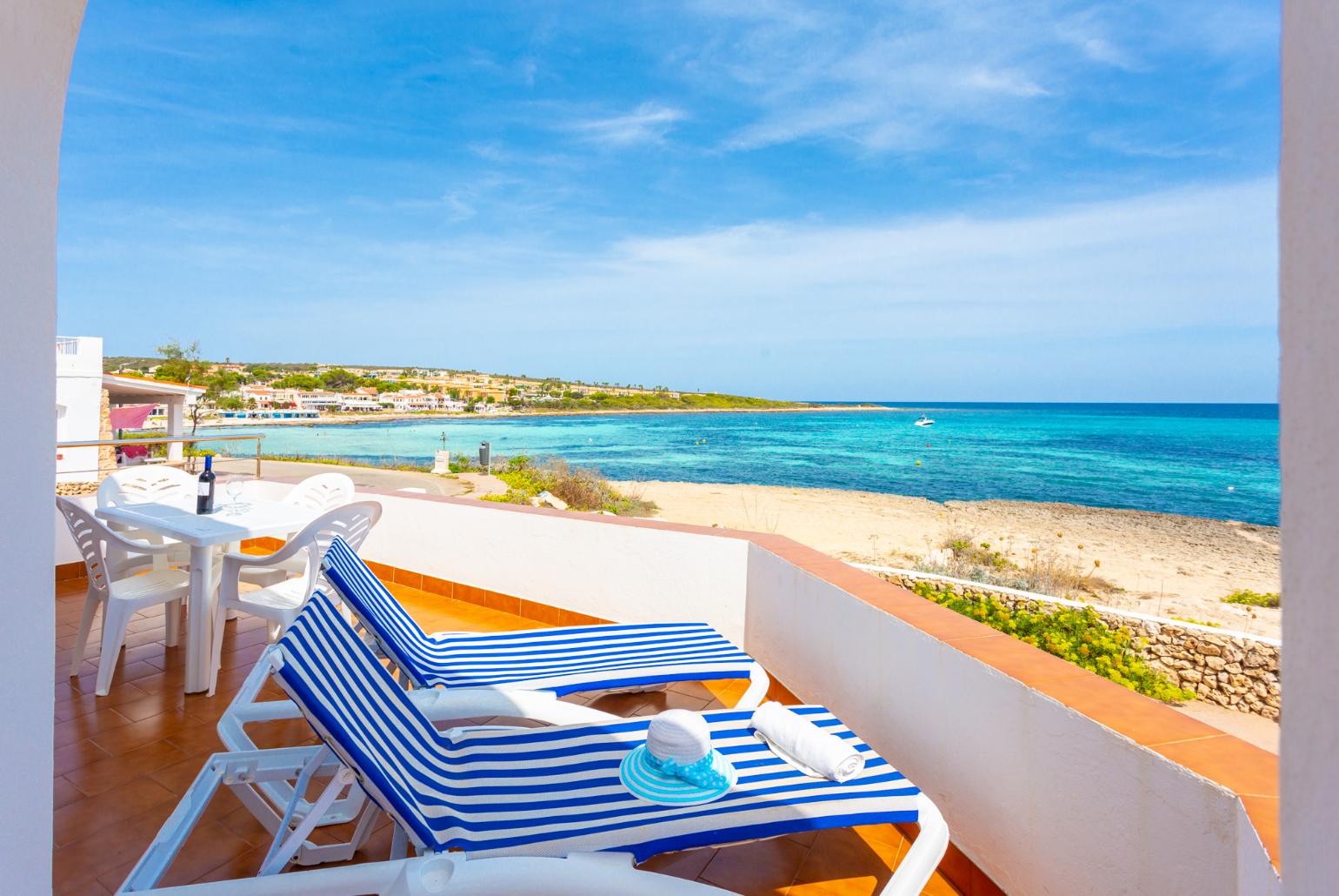 Terrace area with panoramic sea views