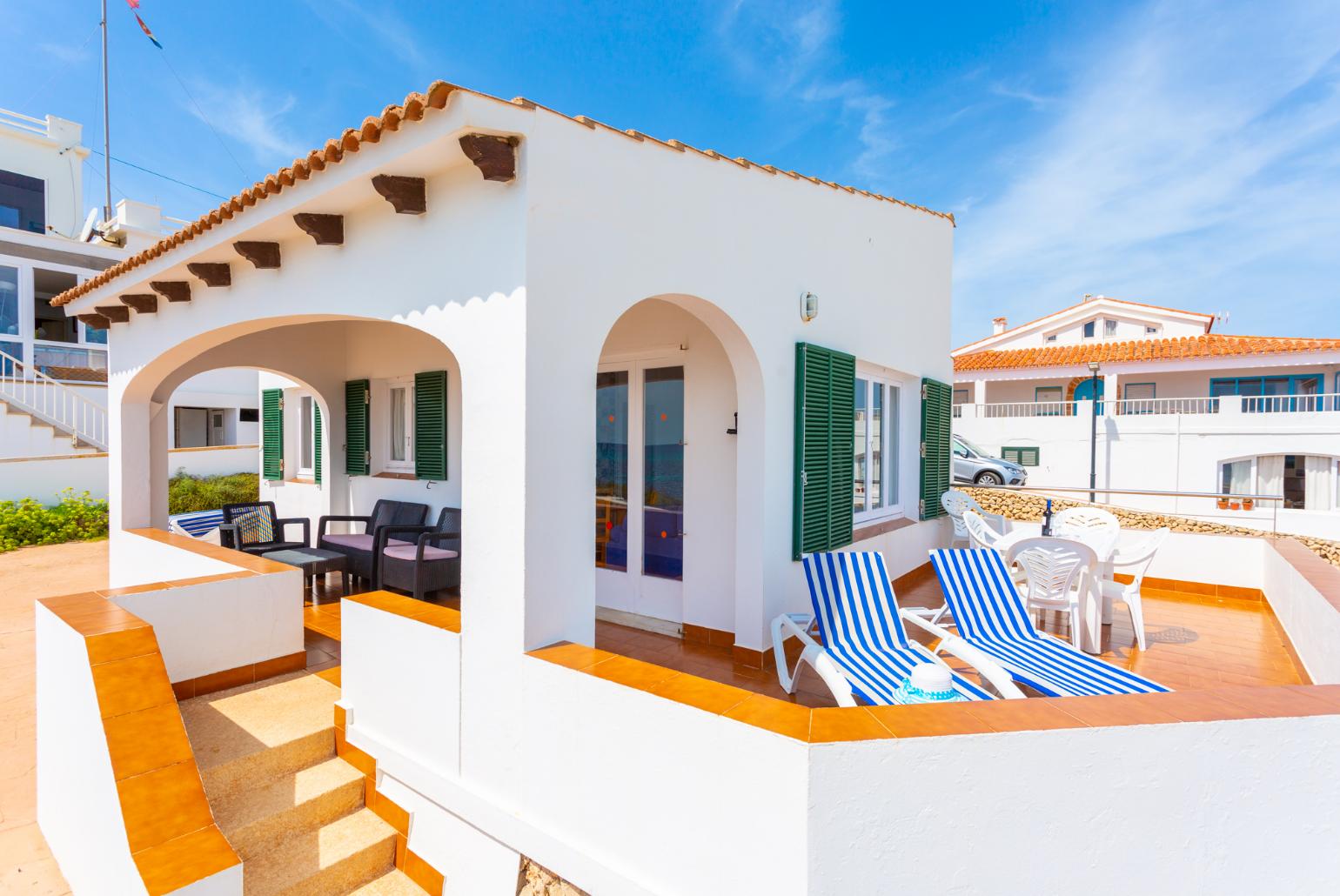 Beautiful seafront villa with private terraces and panoramic sea views