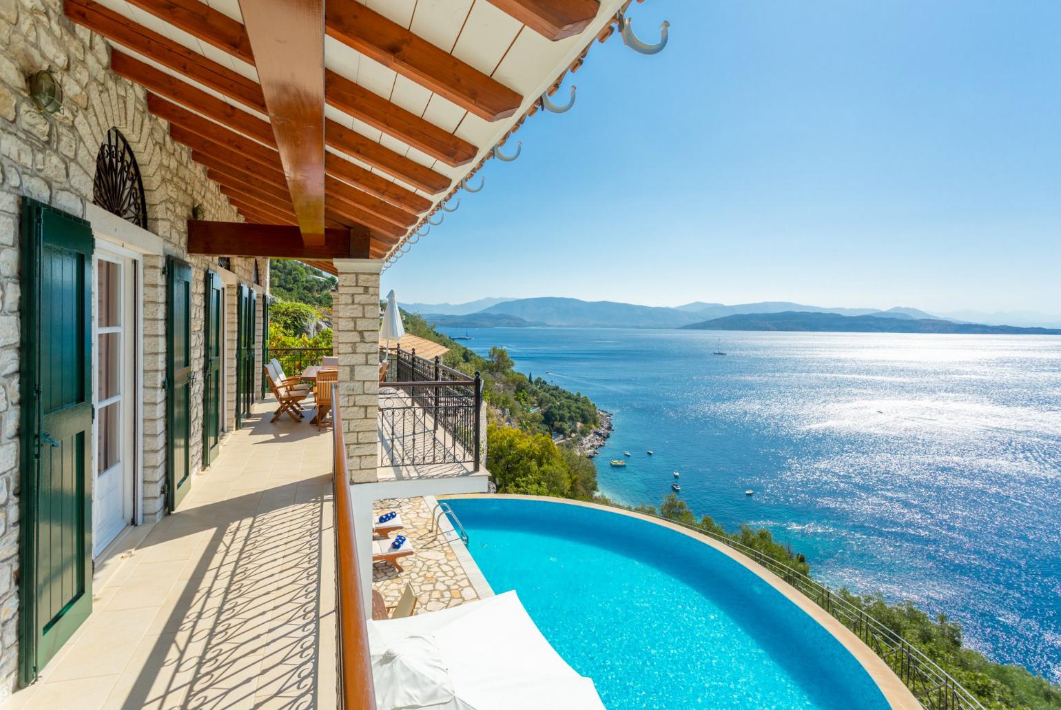 Beautiful villa with private infinity pool and terrace with panoramic sea views