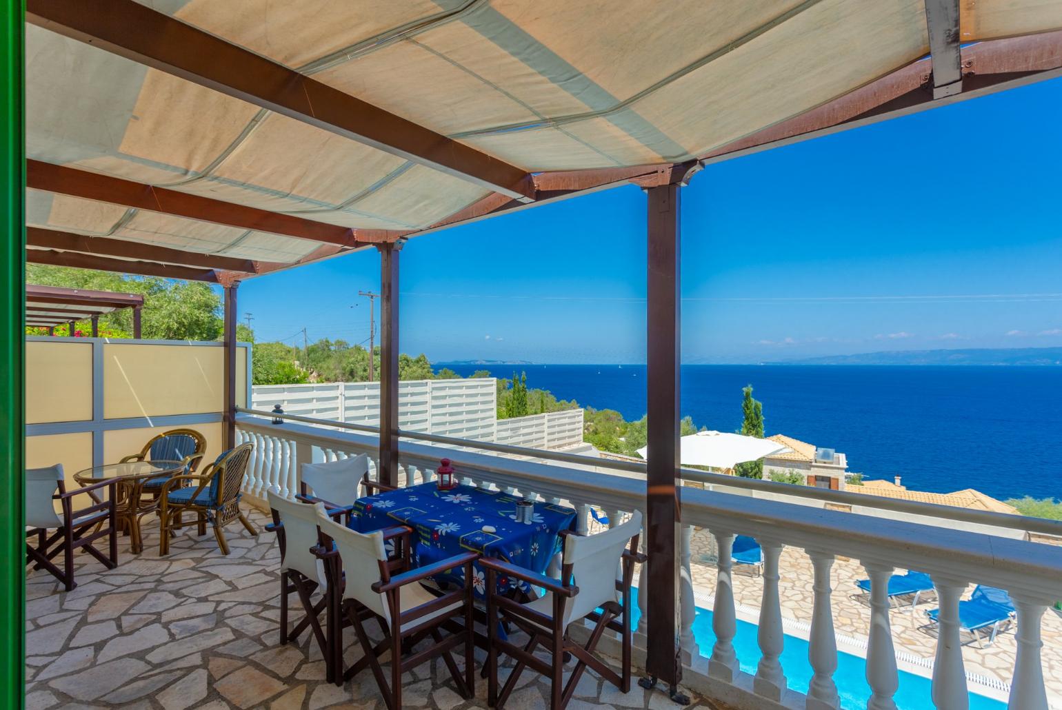 Terrace area with panoramic sea views