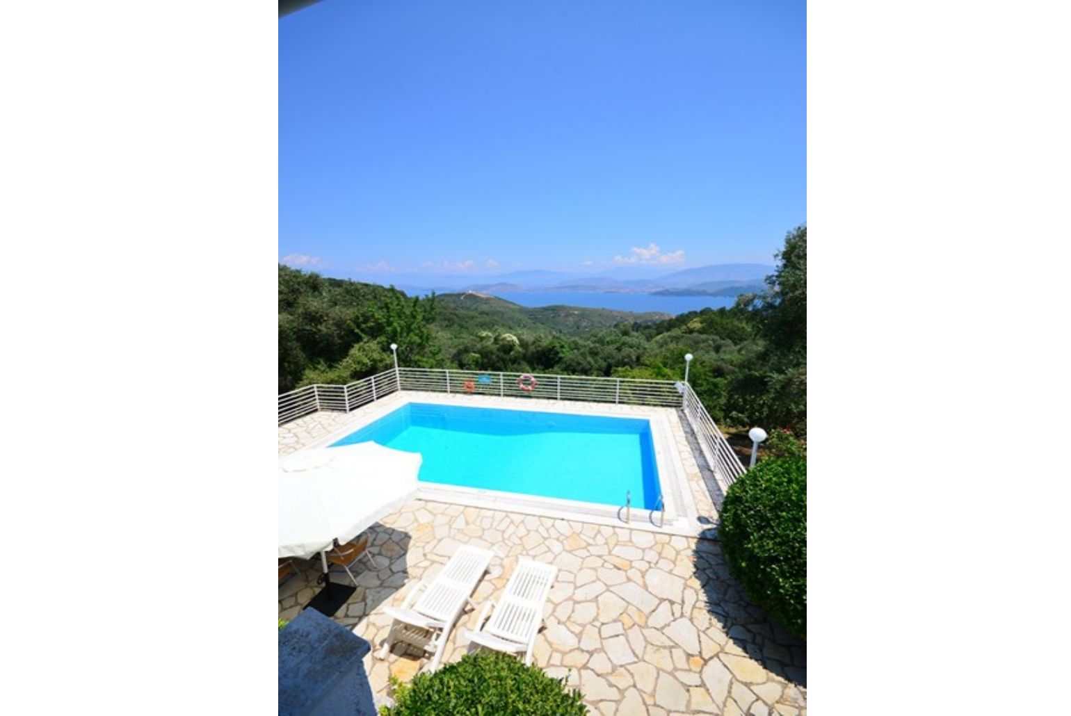 Private pool with terrace area