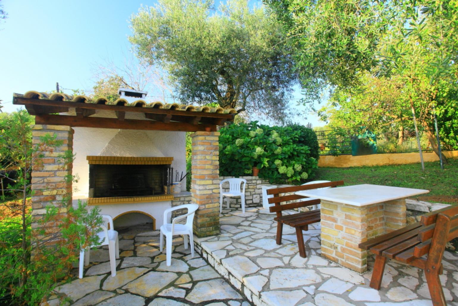 Terrace area with BBQ and garden area