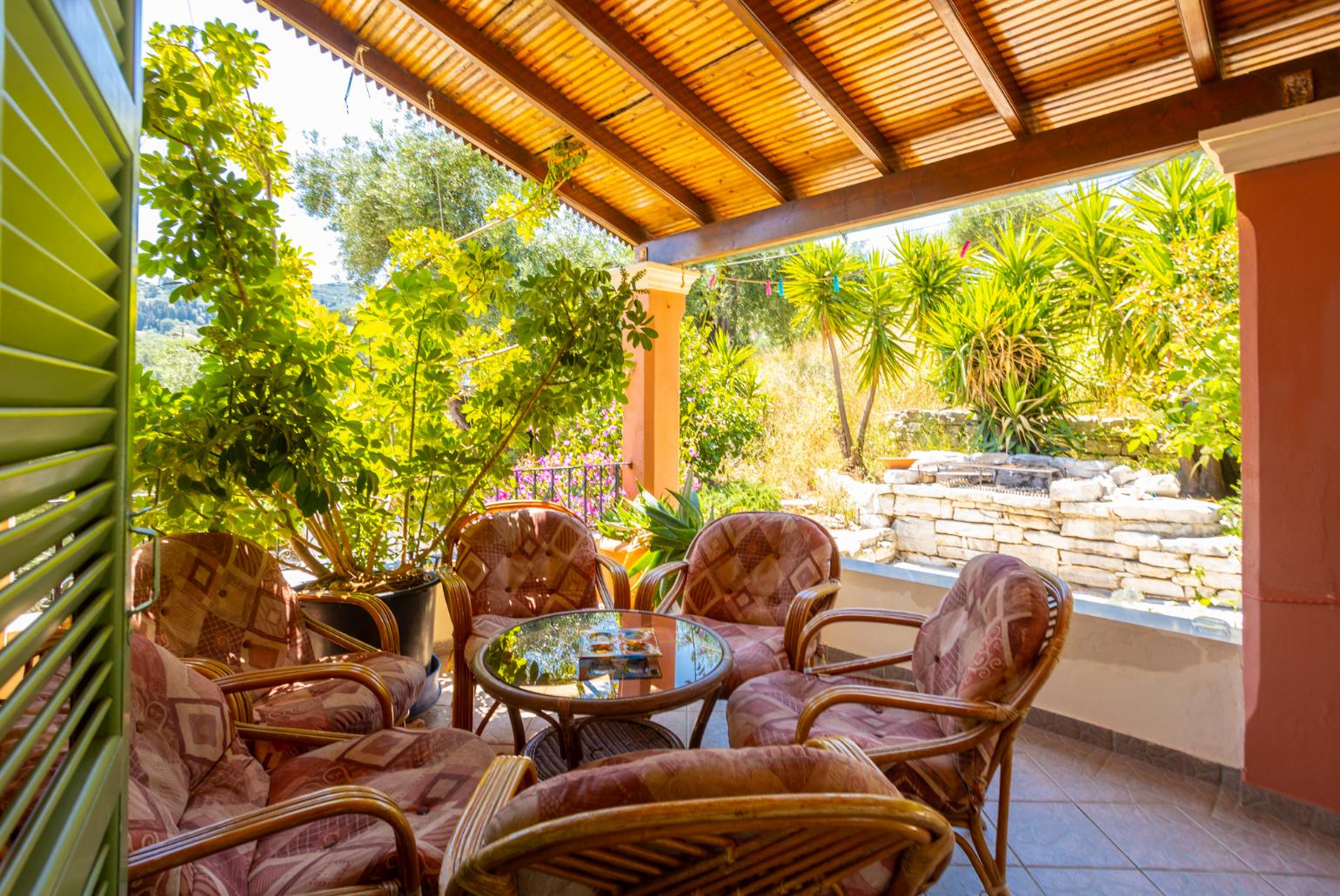 Sheltered terrace area