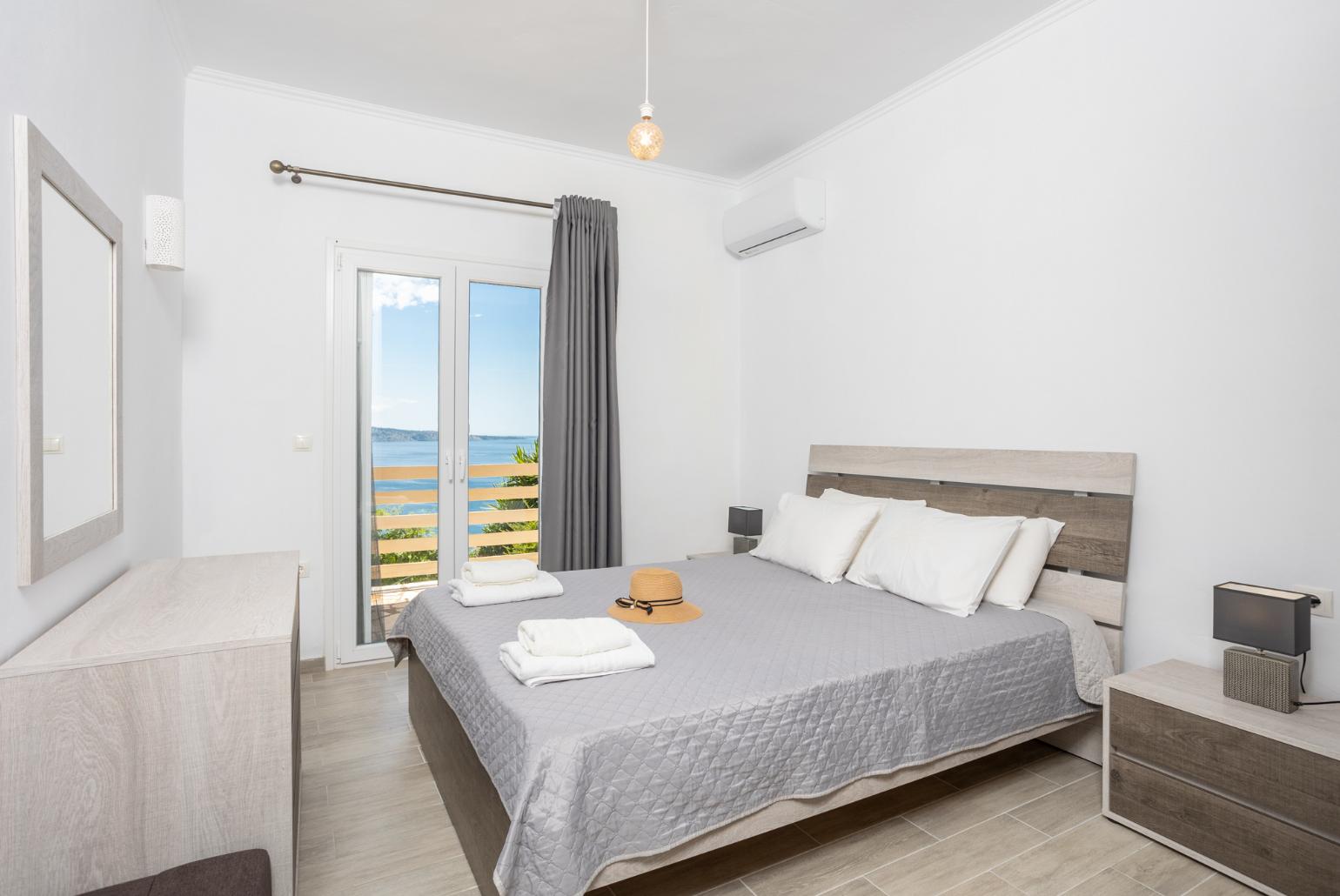 Double bedroom with A/C and sea views