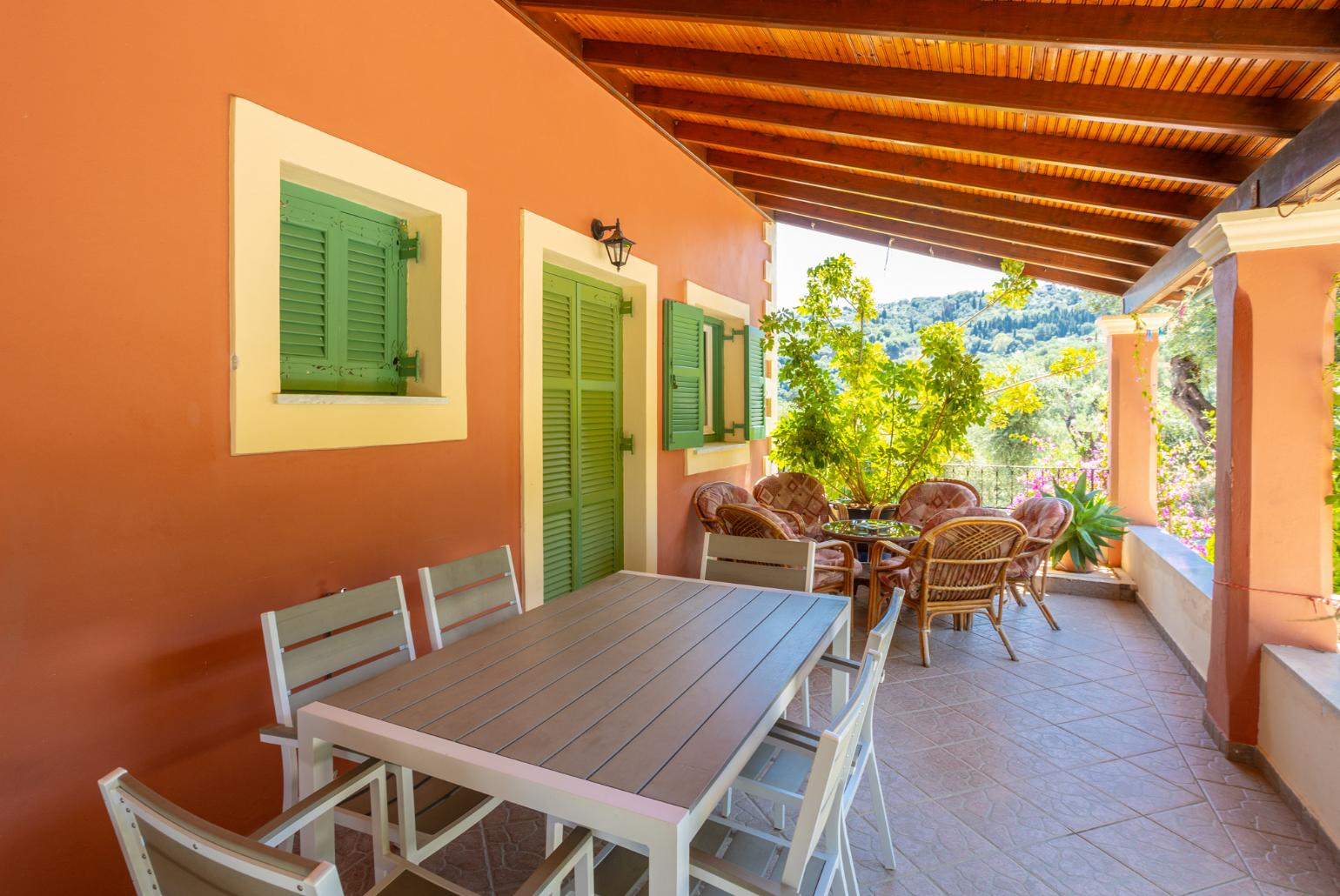 Sheltered terrace area