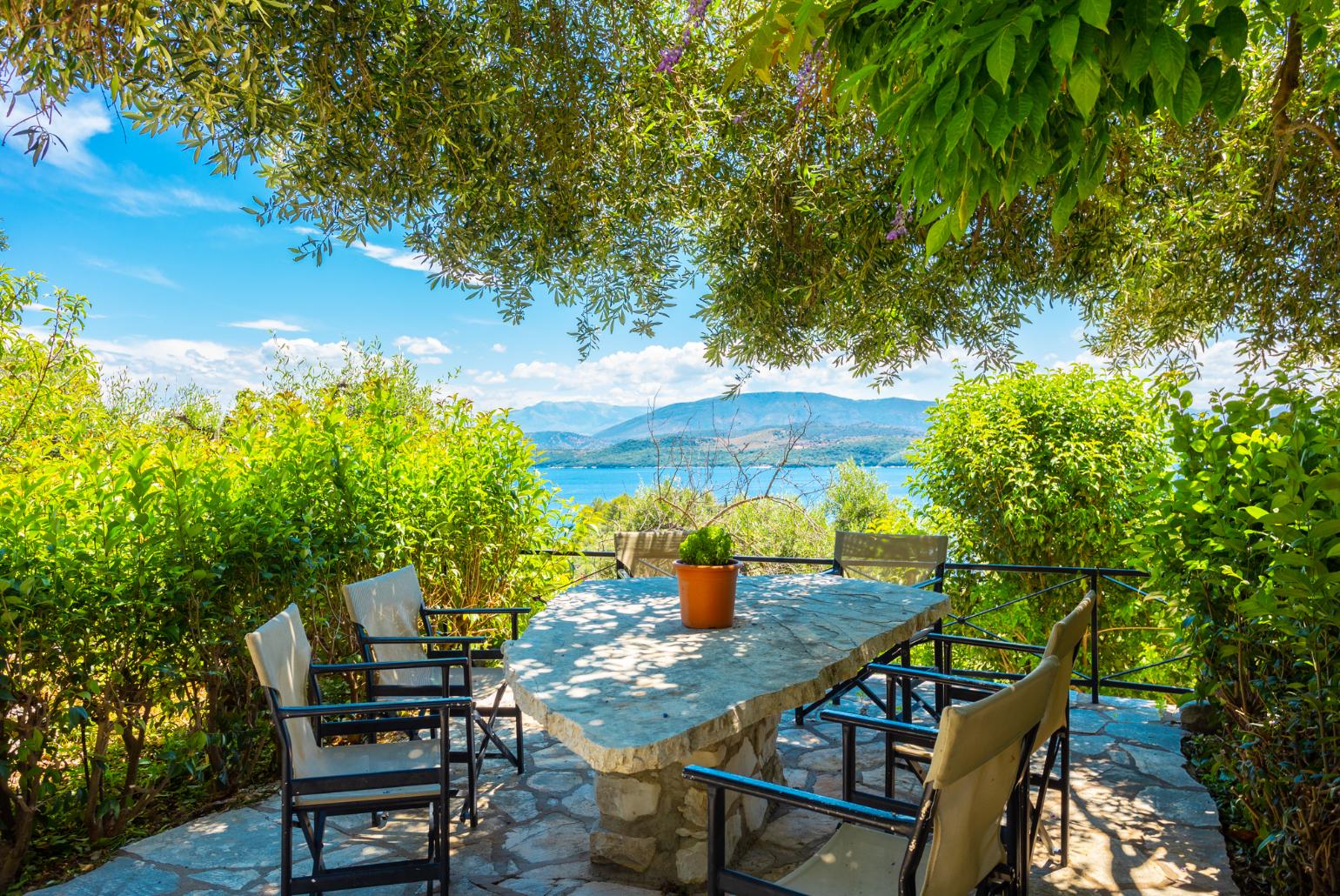 Terrace area with sea views