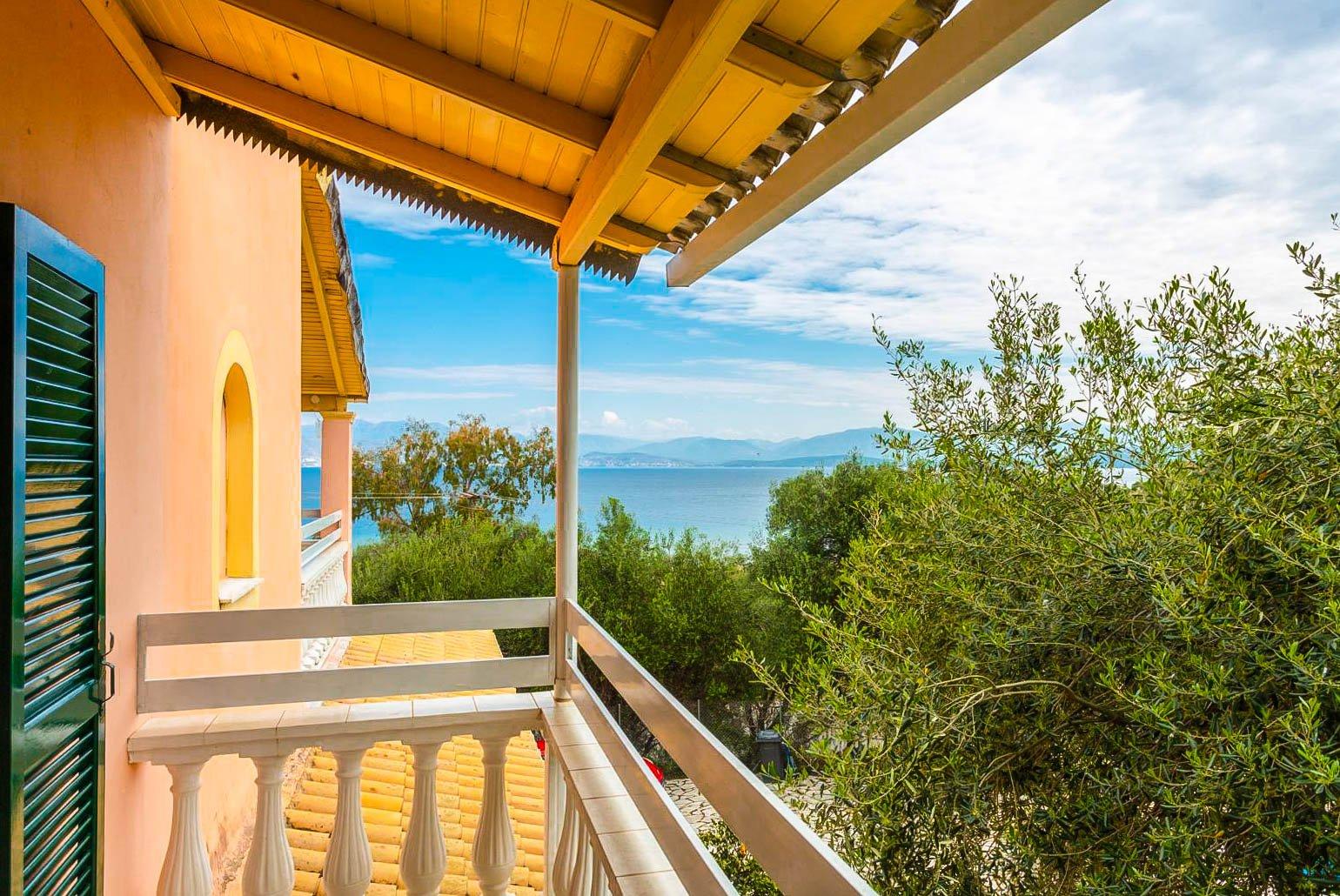 Balcony with sea views