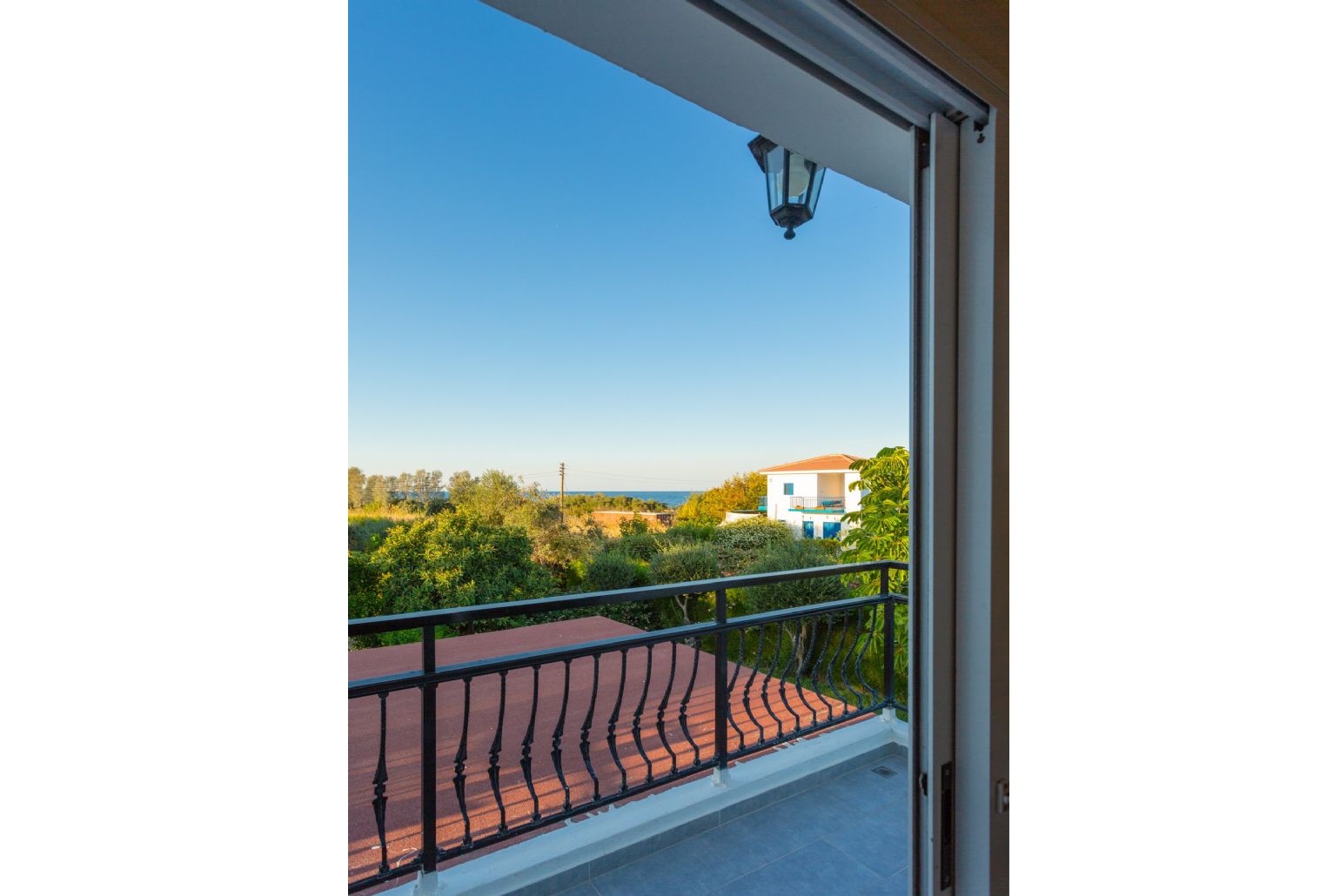 Balcony with sea views