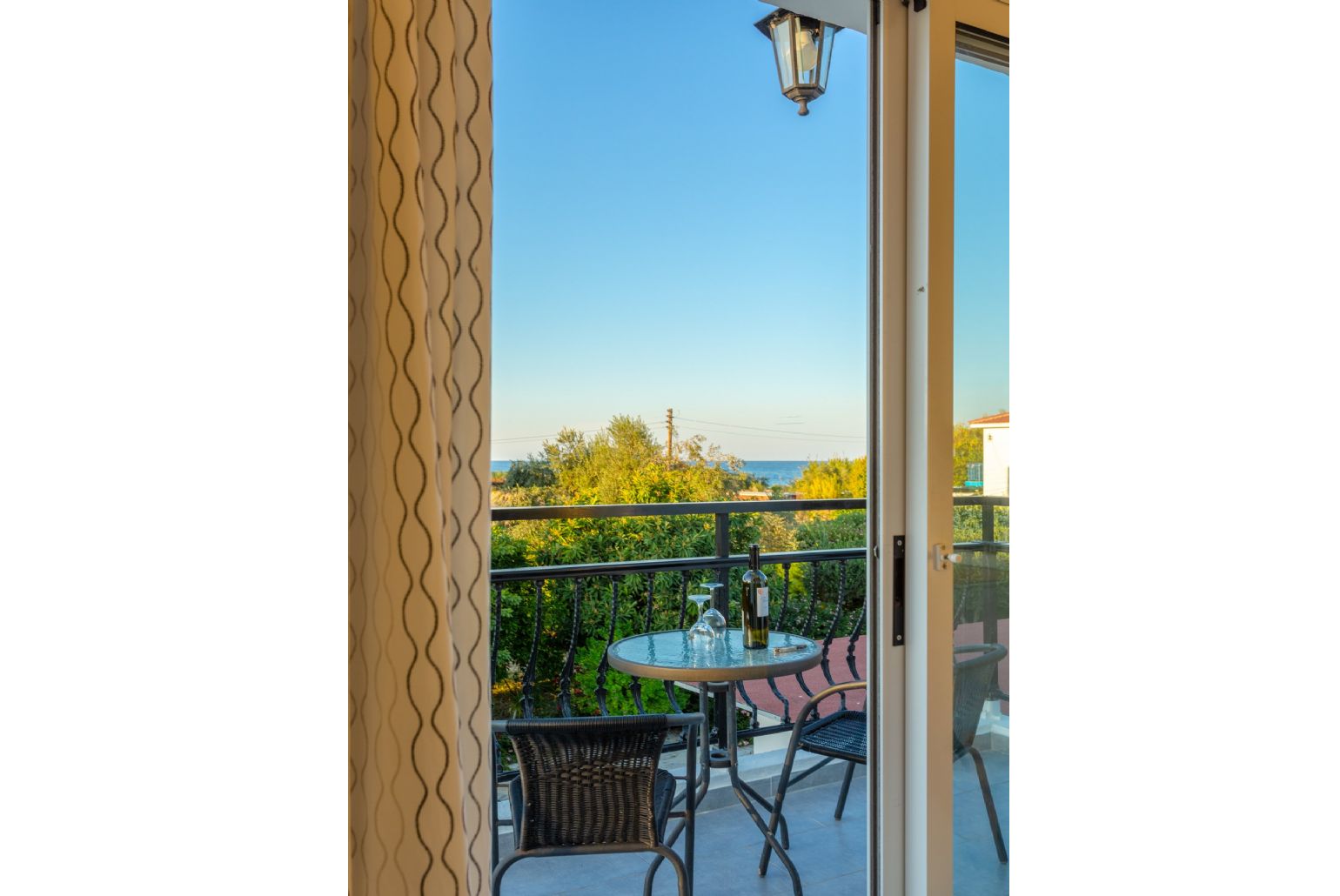 Balcony with sea views