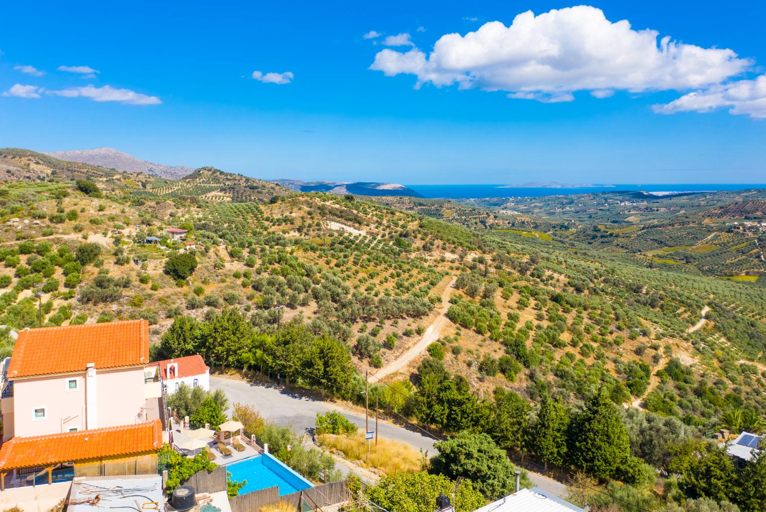 Aerial view of Villa Zeus