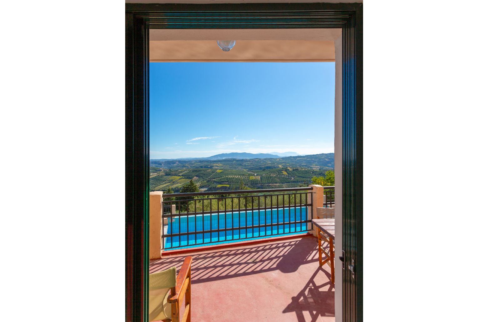 Terrace with panoramic sea and countryside views