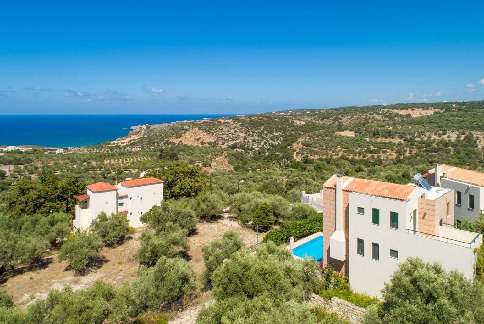 Aerial view of Villa Olive