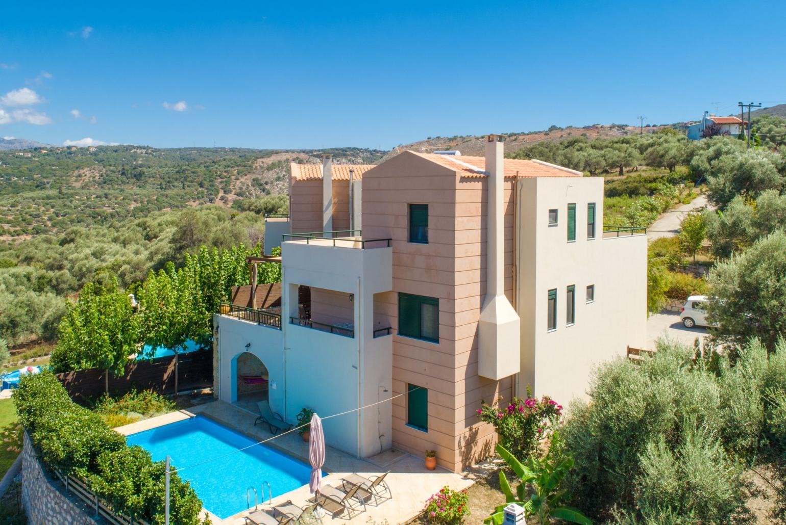 Aerial view of Villa Olive