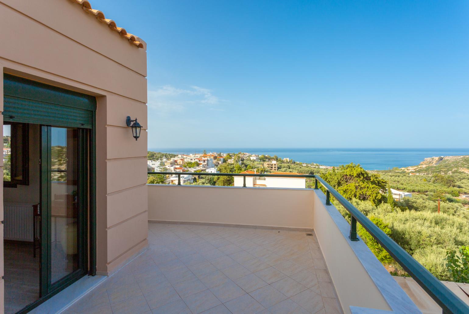 Balcony with sea views