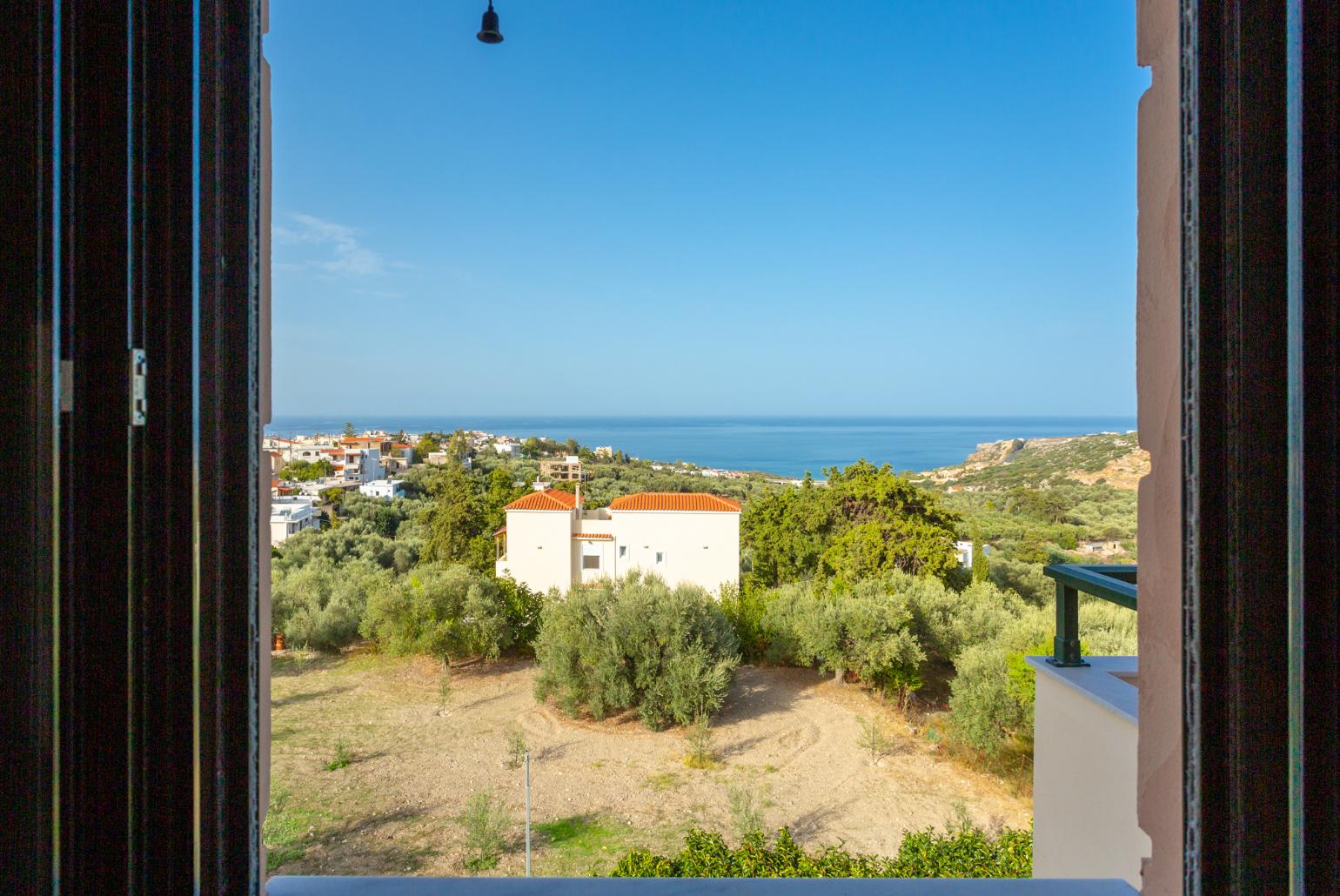 Sea views from bedroom window