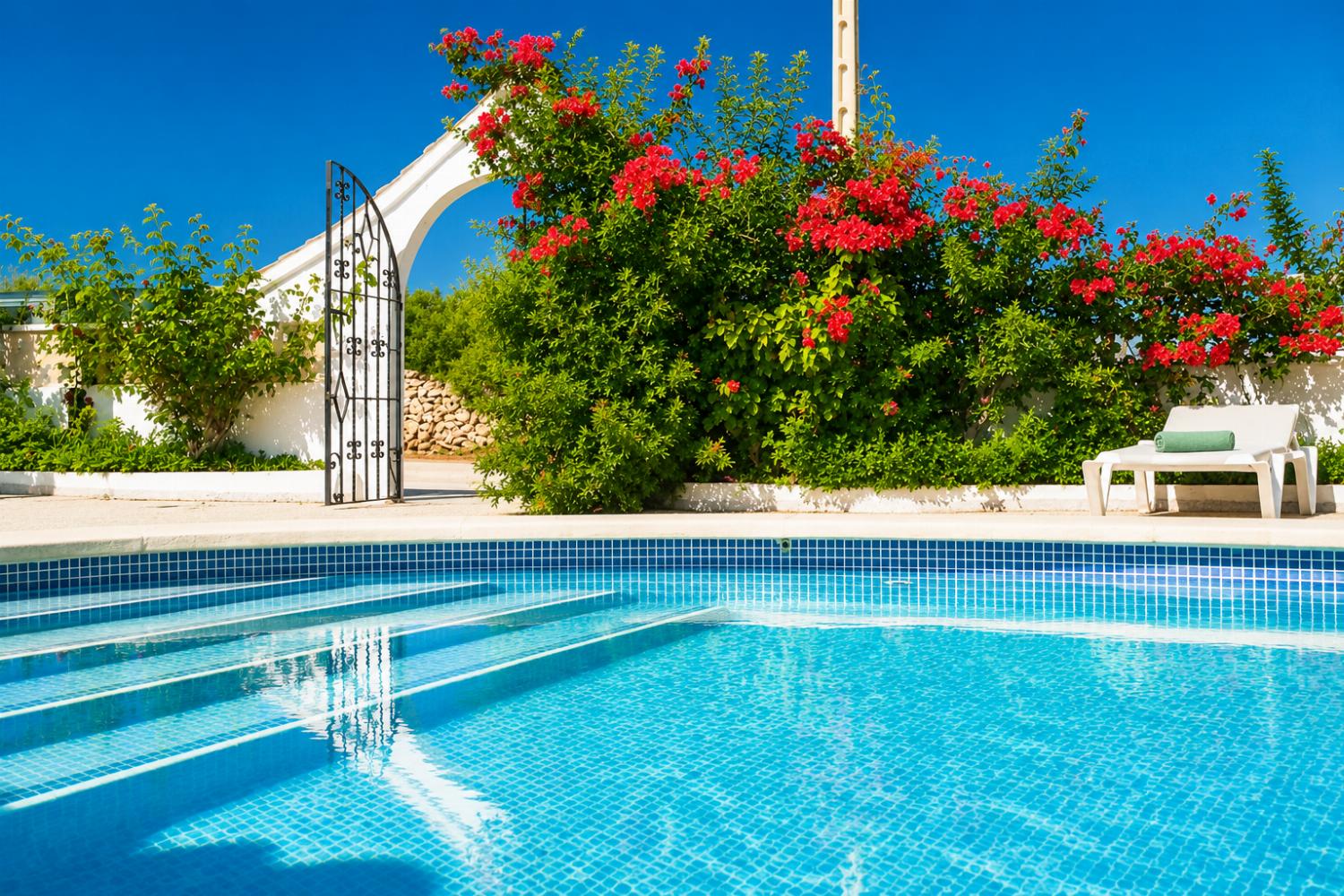 Private pool with terrace