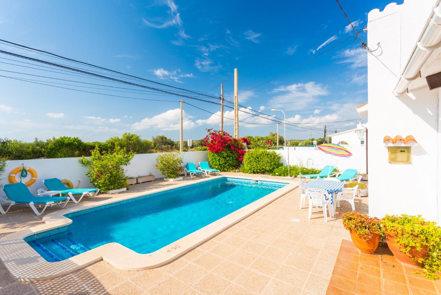 Private pool and terrace area