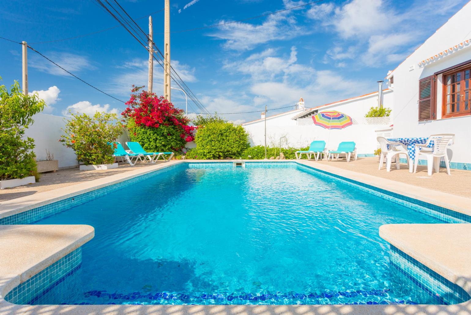 Private pool and terrace area