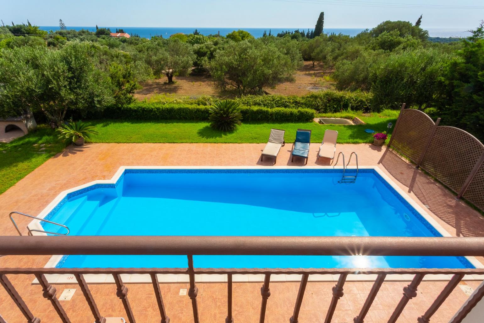 Balcony with sea views