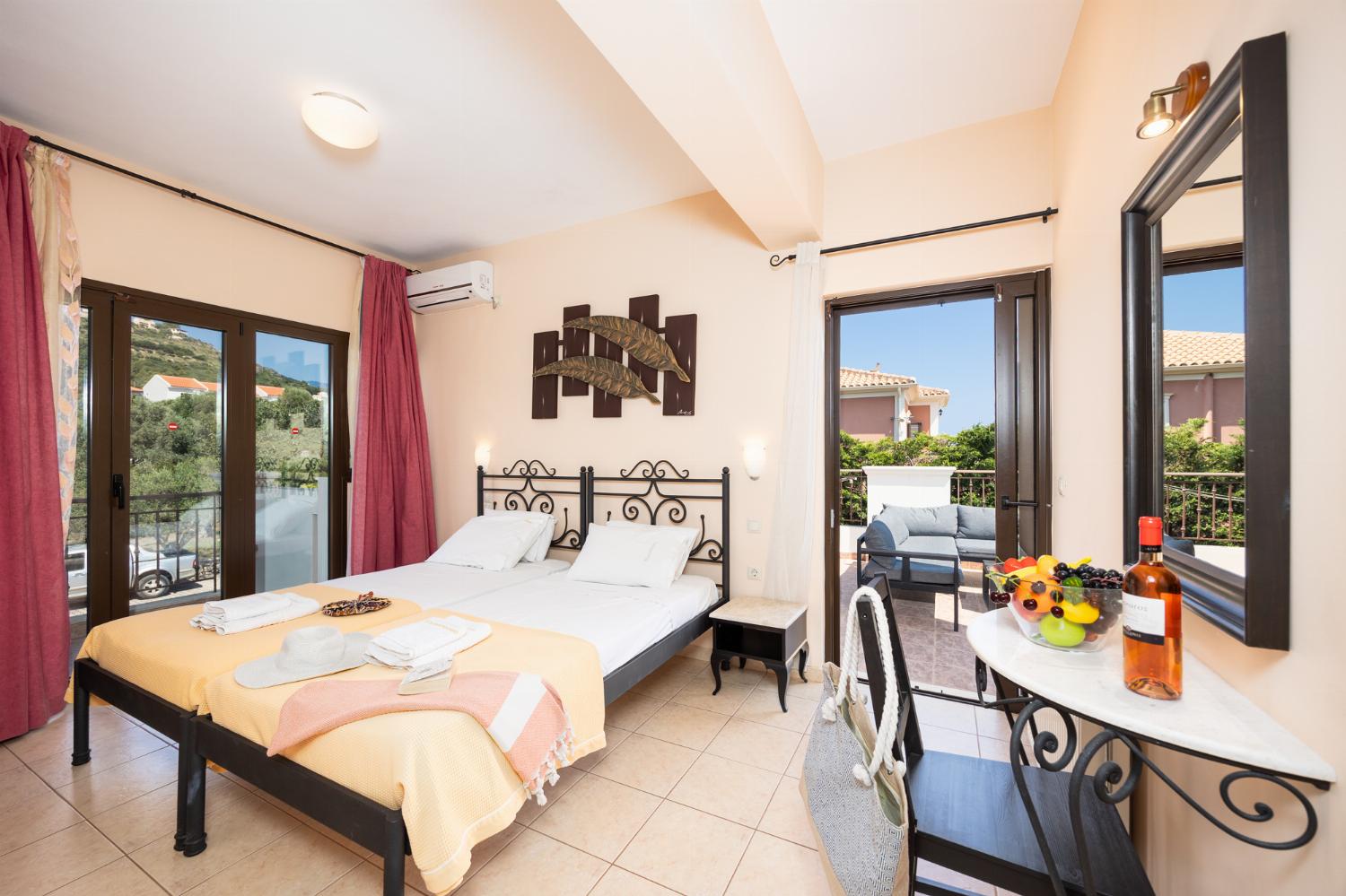 Twin bedroom with A/C