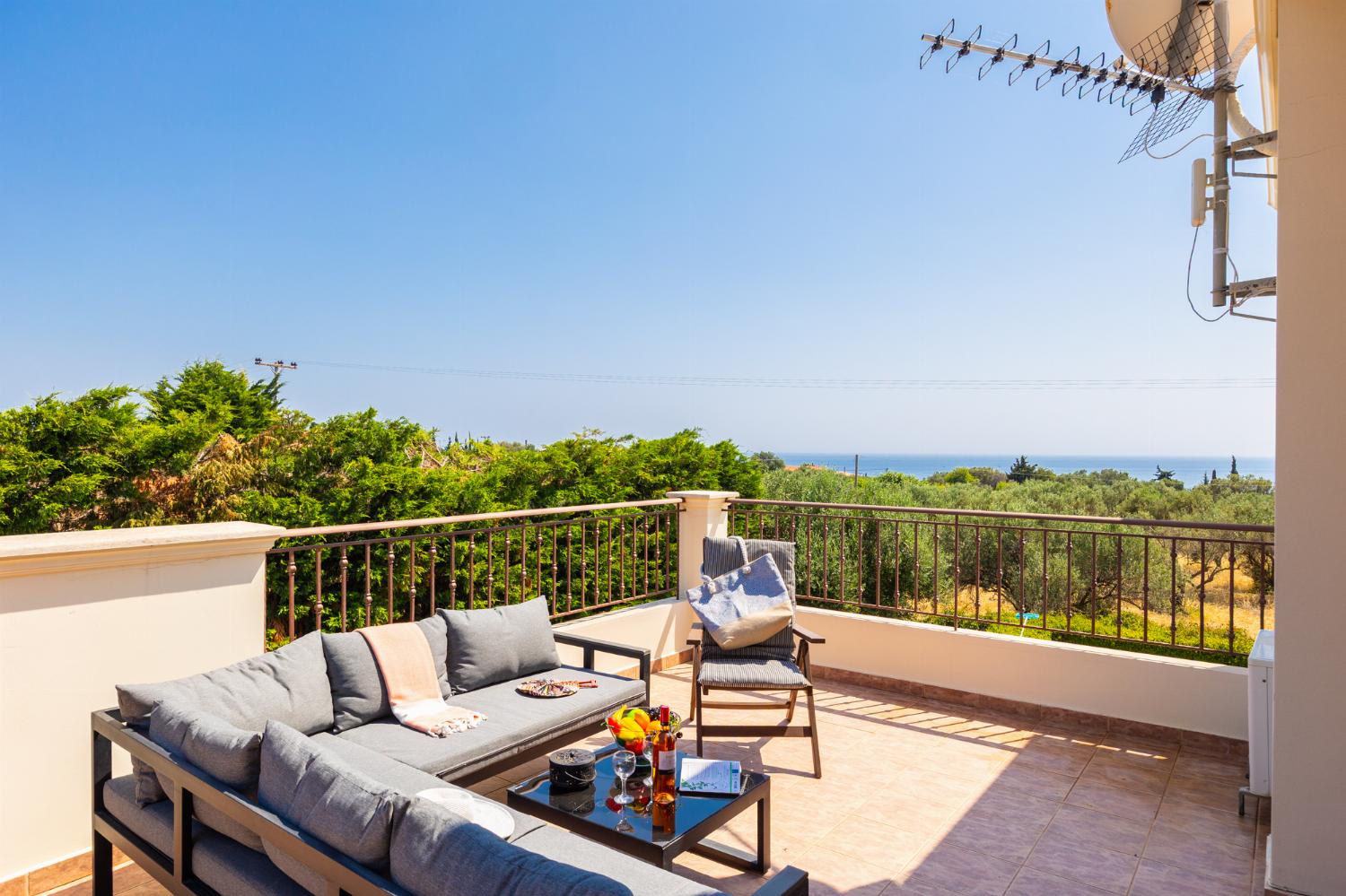 Balcony with sea views