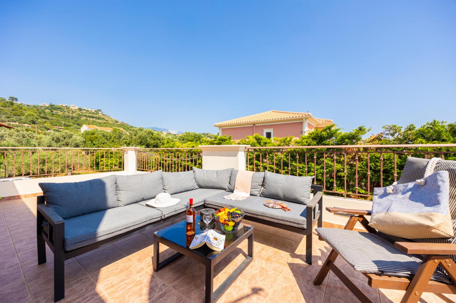 Balcony with sea views