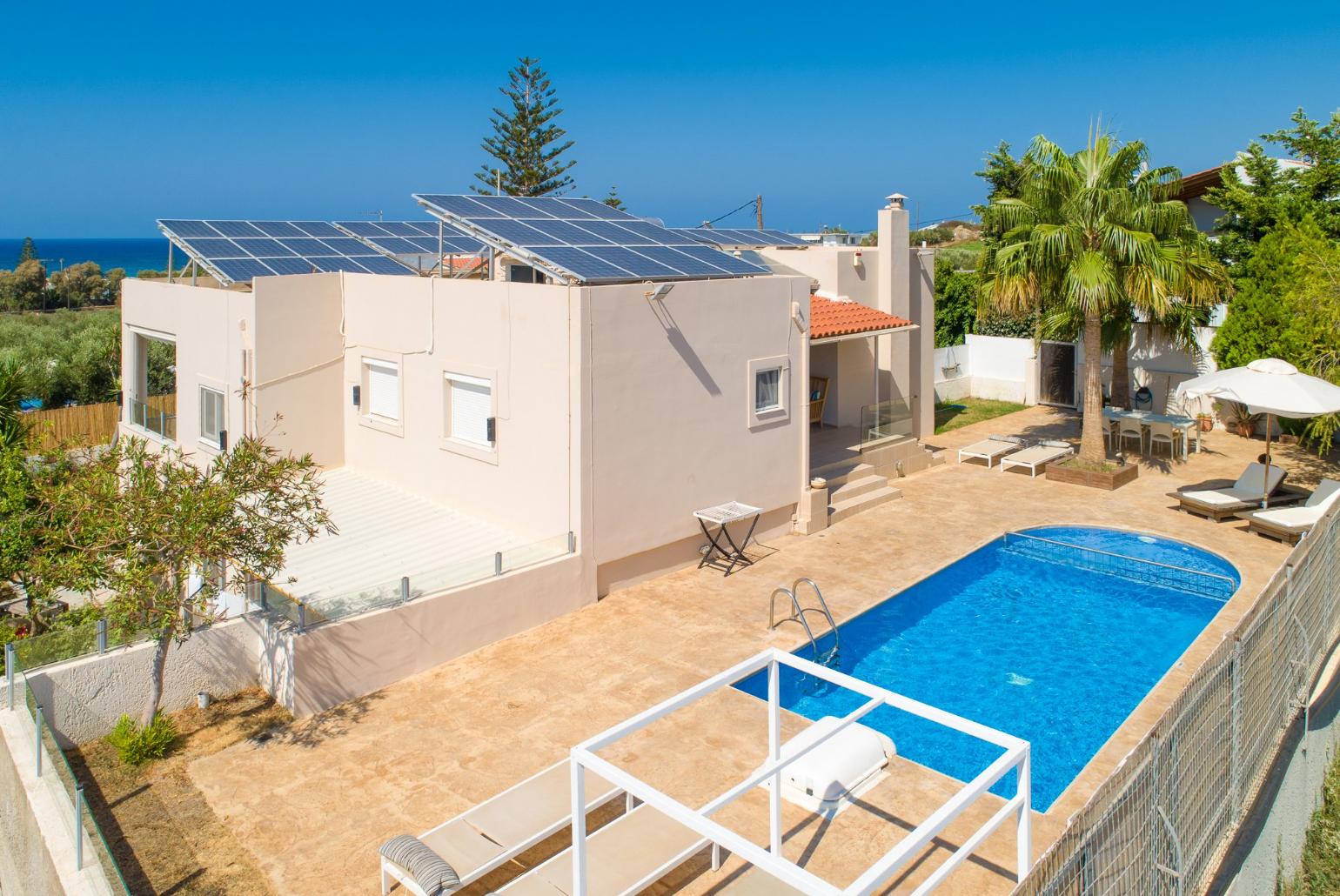 Aerial view of Villa Thetis